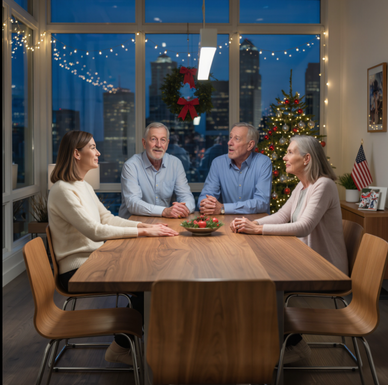 Pendant le dîner, mon père leva son verre et dit : « Certains enfants vous rendent fiers. D'autres, par contre, n'y arrivent jamais. » Tout le monde rit. Je me contentai de sourire et de répondre : « Heureusement que je viens d'emménager à cinq mille kilomètres d'ici… Ne vous inquiétez pas, vous n'aurez plus jamais à me faire de la place. »