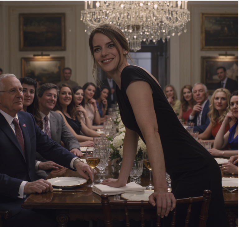 En plein milieu de la table, où régnait un silence pesant, le père de mon petit ami milliardaire a pointé du doigt ma robe et a déclaré : « Les racailles des rues en vêtements empruntés devraient arrêter de rêver de s'asseoir à cette table. » – Les 23 invités ont retenu leur souffle tandis que je posais ma serviette et me dirigeais vers la porte avec un sourire… et aucun d'eux ne se doutait que ce soir-là même, une décision de cette « racaille » allait faire trembler son empire.