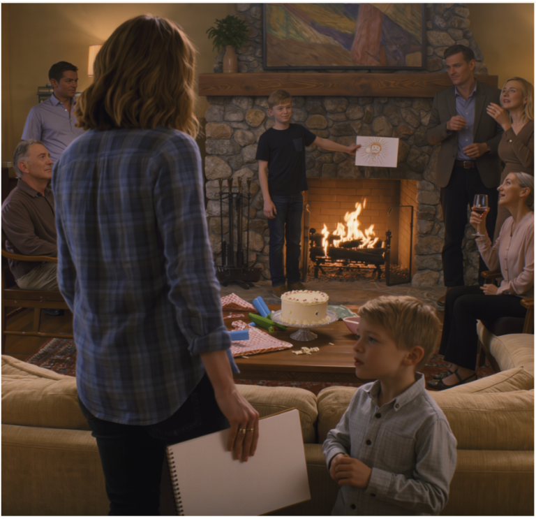 À l'anniversaire de ma mère, le fils de mon frère a jeté le dessin de mon fils au feu en criant : « De toute façon, personne n'en veut de ses dessins nuls ! » Tout le monde a ri. Le soir même, mon père m'a envoyé un texto : « Tu crées une ambiance tendue, alors zappe Noël ! » J'ai répondu : « Et les finances aussi. » À 1 h du matin, mon téléphone était en train de fondre. 27 appels manqués.