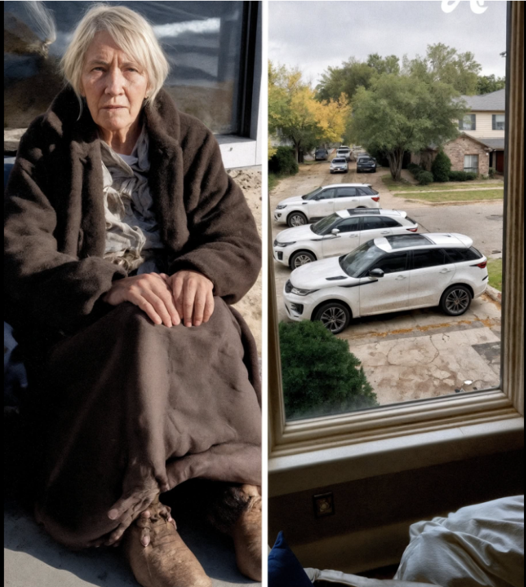 Une vieille dame demandait de la nourriture devant le supermarché, alors je lui ai acheté une pizza et un thé – le lendemain, trois SUV blancs se sont arrêtés devant chez moi.