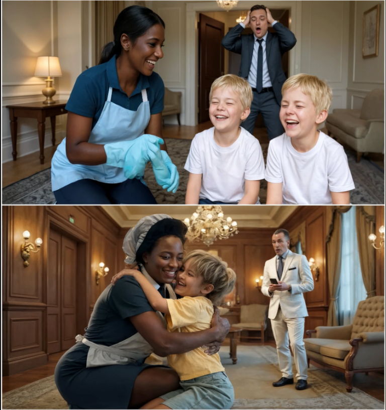 « Des jumeaux millionnaires ne s’étaient pas revus depuis cinq ans — jusqu’à ce que la nouvelle domestique noire accomplisse l’impossible »
