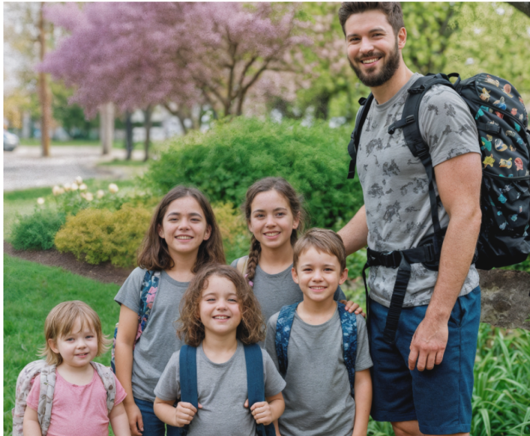 Après que sa femme l’ait quitté, le laissant seul avec leurs cinq enfants, dix ans plus tard elle revient et reste sans voix face à tout ce qu’il a accompli.