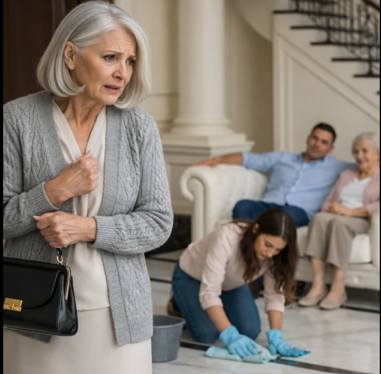 Après quinze ans passés au Royaume-Uni, j'étais anéantie de voir ma fille vivre comme une servante dans le manoir à quatre millions de dollars que je lui avais laissé. Elle me reconnaissait à peine, le regard vide et épuisé. Son mari et sa belle-mère étaient affalés sur le canapé, donnant des ordres comme si la maison leur appartenait. Je n'ai pas protesté. J'ai calmement appelé mon avocat et prononcé quatre mots seulement. Ce qui s'est passé ensuite les a sidérés.