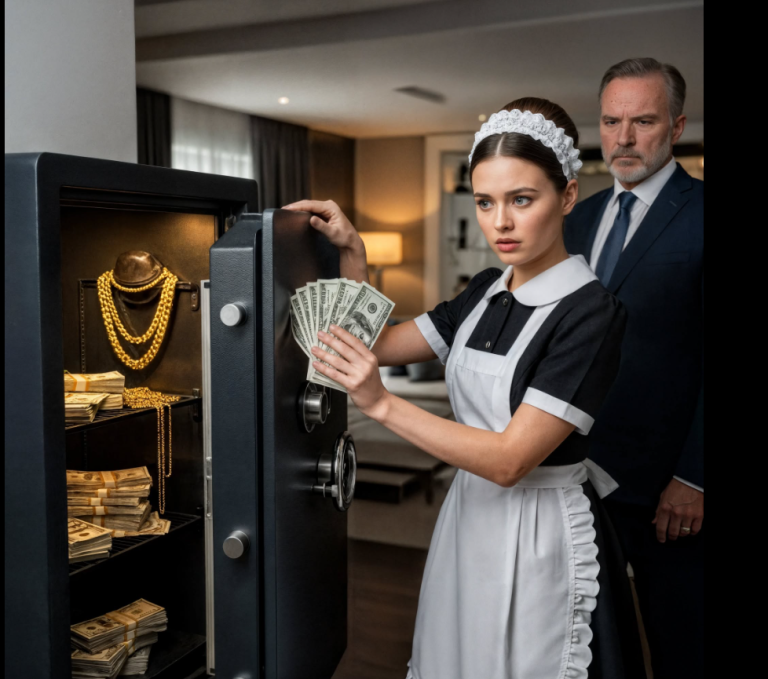 Un millionnaire tend un piège en laissant son coffre-fort ouvert — la réaction de sa femme de ménage l’a bouleversé aux larmes.