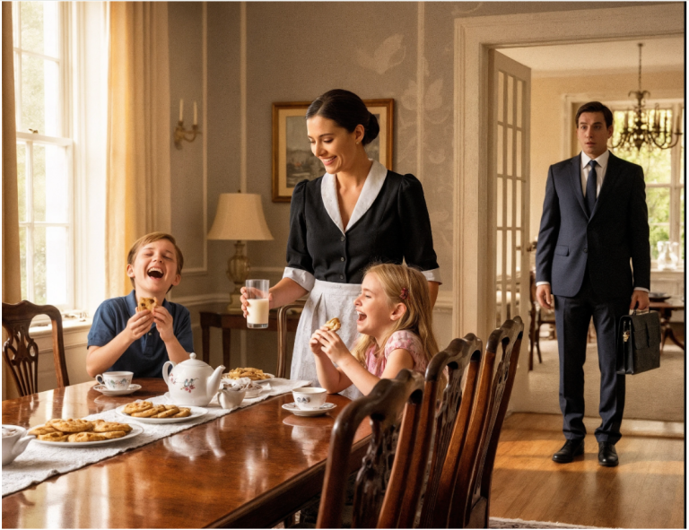 Un millionnaire est rentré plus tôt que prévu — ce qu’il a surpris son employée de maison en train de faire avec ses enfants l’a ému aux larmes – nyny