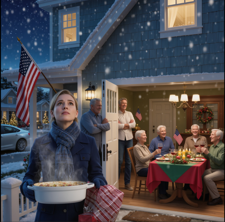 À Noël, mes parents m'ont arrêtée devant la porte et m'ont dit : « Tu n'es pas invitée. Rentre chez toi. » Derrière eux, je voyais mon frère, ma tante, et même ma soi-disant meilleure amie, rire aux éclats autour de la table comme si je n'avais jamais existé. J'ai juste hoché la tête, je suis retournée à ma voiture et j'ai passé un coup de fil rapide. Trente minutes plus tard, mes notifications ont explosé – et à l'intérieur de la maison, les vrais cris ont enfin commencé.