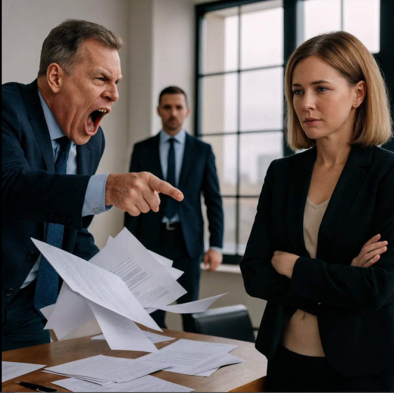 «Tu es virée, incapable !» criait le patron. Mais il pâlit aussitôt lorsque le propriétaire de l’entreprise entra dans le bureau, m’enlaça et dit : — Chérie, rentrons à la maison.