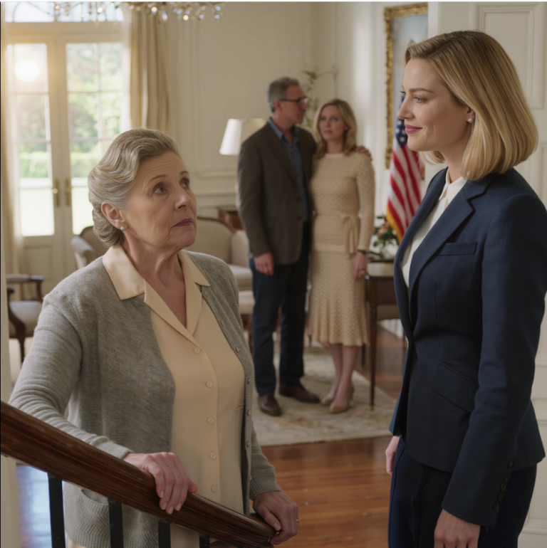 Je suis descendue et j'ai entendu des éclats de rire dans le salon. Ma belle-fille faisait visiter la maison à un couple : « C'est tellement grand qu'on pourrait s'y perdre en faisant un tour ! » Ils ont éclaté de rire. Quand je suis entrée, elle m'a dit sans ménagement : « Tu vas bientôt aller en maison de retraite ; tu n'as plus ton mot à dire. » Je l'ai regardée droit dans les yeux et j'ai répondu calmement : « Tu vas le payer cher. »