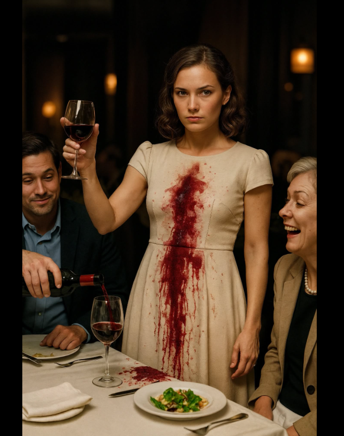 « Mon mari m’a humiliée au dîner — sa mère a ri. Mais lorsque je me suis levée, tout le restaurant s’est figé dans un silence total. »