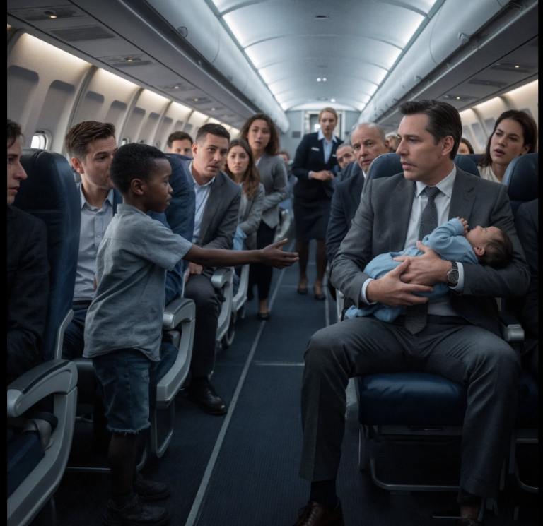 Le bébé du milliardaire pleurait sans cesse dans l’avion — jusqu’à ce qu’un pauvre adolescent noir fasse l’impensable