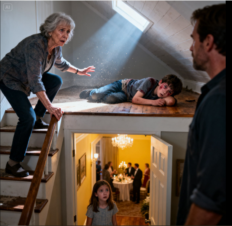 “Mi nieta de 6 años me susurró temblando en la fiesta de inauguración de la casa de mi hijo: ‘Hay alguien escondido en el ático, ve a ver’. Cuando me asomé nerviosa, allí estaba mi nieto desaparecido, herido y tirado en el suelo. ‘Abuela… mamá y papá…’. Esas palabras me helaron la sangre”.