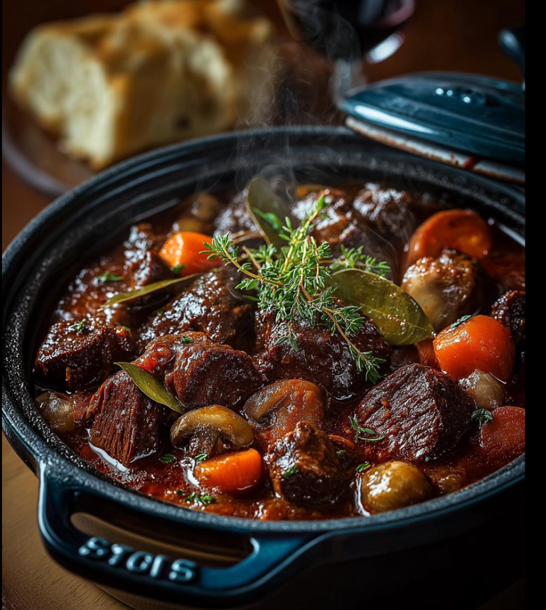 Slow-Braised Wild Boar Stew in Red Wine
