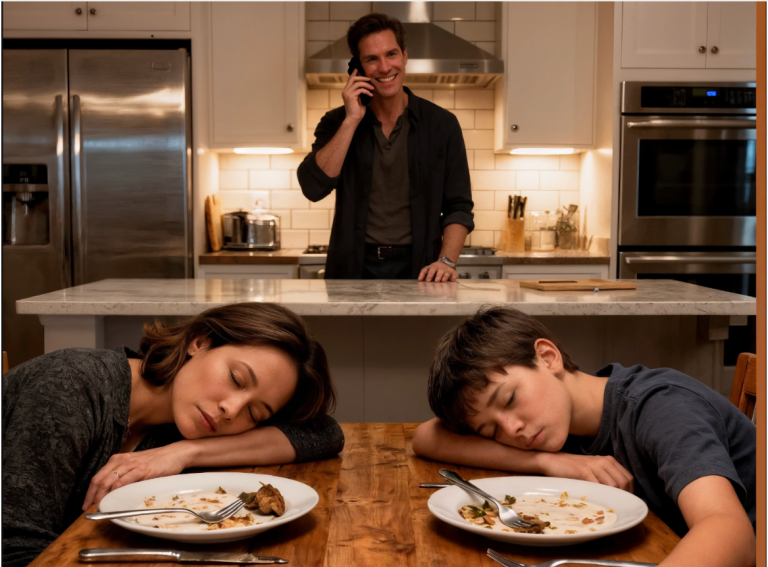 Mon mari avait préparé le dîner et, juste après que mon fils et moi avons mangé, nous nous sommes effondrés. En faisant semblant d’être inconsciente, je l’ai entendu au téléphone dire : « C’est fait… ils ne seront plus là bientôt. » Lorsqu’il a quitté la pièce, j’ai murmuré à mon fils : « Ne bouge pas encore… » Ce qui s’est passé ensuite a dépassé tout ce que j’aurais pu imaginer…