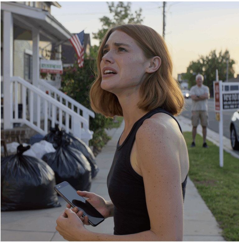 « Tu es adulte maintenant, prends soin de toi ! » — Mes parents m'ont envoyé un SMS glacial avant de bloquer mon numéro. J'ai fait quatre heures de route pour rentrer chez moi et j'ai trouvé une pancarte « À vendre », mes affaires entassées dans des sacs-poubelle sur le perron. J'étais « mise à la porte » par ma propre famille. Six mois plus tard : 247 appels manqués, une photo « Nouveaux départs » devant leur nouvelle maison, un héritage de 400 000 $ qui fait surface… et le SMS que j'ai envoyé en retour les a laissés sans voix, sur place