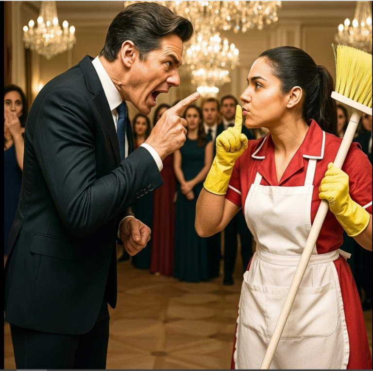 ¡NADIE ME CALLA! — DIJO EL MILLONARIO… HASTA QUE LA EMPLEADA LE RESPONDIÓ ALGO INESPERADO