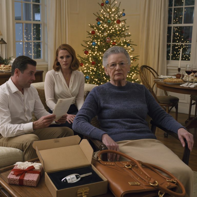 J’ai offert une BMW à mon fils et un sac de marque à ma belle-fille pour Noël. Ils m’ont dit que je méritais une « leçon », alors je leur ai tendu l’enveloppe qui a tout changé.