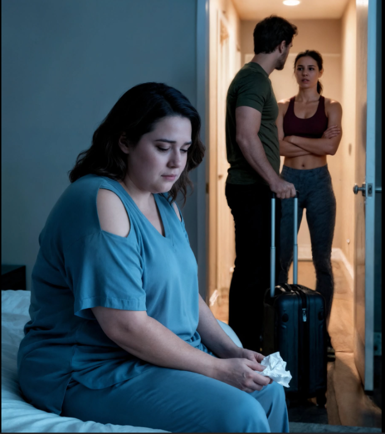 Mon mari s’est moqué de mon poids et m’a quittée pour une femme mince. Quand il est revenu récupérer ses affaires, un petit mot rouge sur la table l’a figé sur place. À mesure qu’il le lisait, je voyais la couleur quitter son visage. J’avais fait quelque chose qu’il n’aurait jamais imaginé.