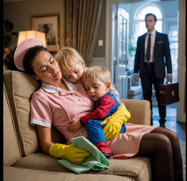 Il allait renvoyer la domestique, mais il resta figé en la voyant endormie par terre, serrant ses jumeaux contre elle