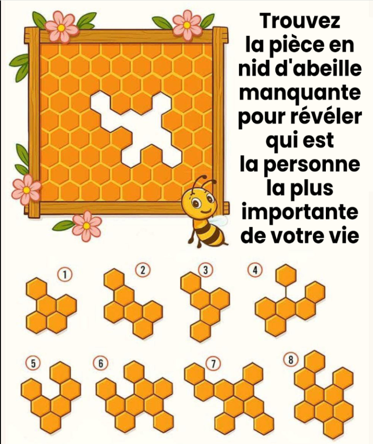 Repérez la pièce manquante du motif en nid d’abeilles et voyez qui marche à vos côtés