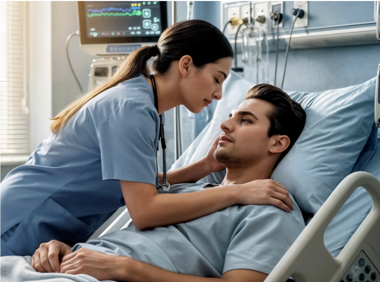 L’infirmière embrassa un séduisant PDG plongé dans le coma, pensant qu’il ne se réveillerait jamais — mais à sa grande stupeur, il la serra soudainement dans ses bras juste après