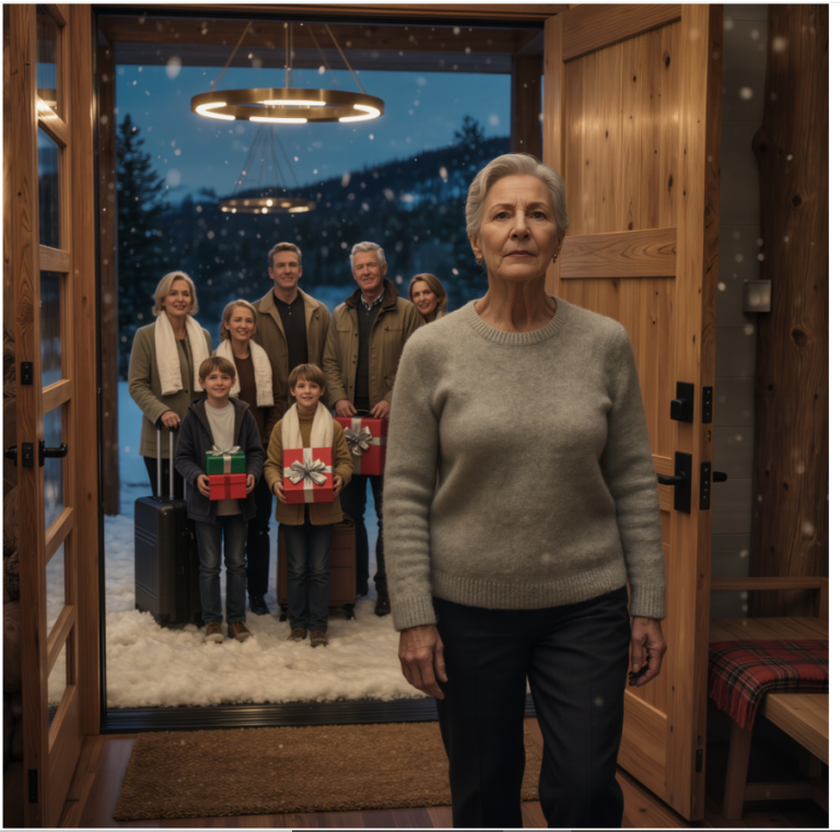 Elle m’a « oublié » pour Noël… puis elle s’est présentée à ma porte, à la montagne, avec une clé que je ne lui avais jamais donnée.