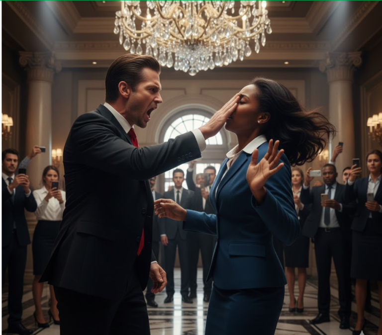 Una directora ejecutiva negra recibió una bofetada de su gerente en la habitación de su hotel; 9 minutos después, despidió a todo su personal.