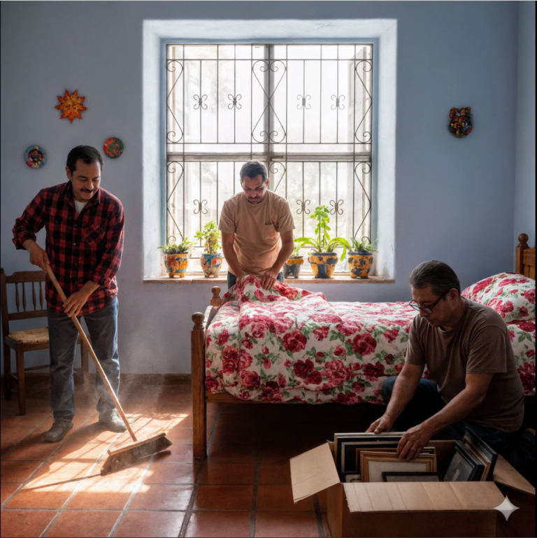 Le jour où ma mère est morte, mes frères et moi avons trouvé trois vieilles couvertures identiques, soigneusement rangées. Eux n’en ont pas voulu ; moi, le cœur serré, j’ai décidé de toutes les emporter.