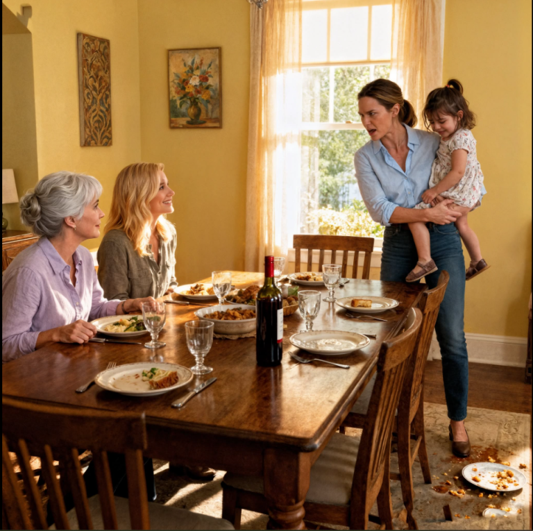Ma sœur a jeté une assiette sur ma fille de trois ans — puis ma mère a dit quelque chose qui m’a poussée à révéler le secret de famille qu’ils cachaient depuis des années…