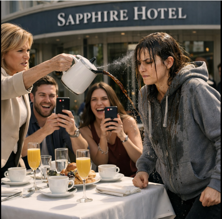 Maman a dit : « Regarde ça ! », en me versant du café dessus pendant le brunch familial. « Voilà comment on traite les déchets… »