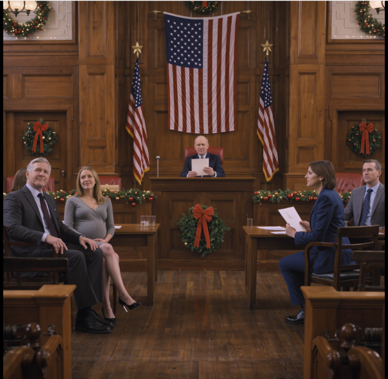 À l’audience concernant l’héritage, mon père est entré, rayonnant, tenant dans ses bras sa compagne enceinte. Mon avocat a soulevé une enveloppe. « Votre Honneur, les résultats des tests ADN sont arrivés. » Et lorsque le juge a lu la dernière ligne, son expression a instantanément changé.