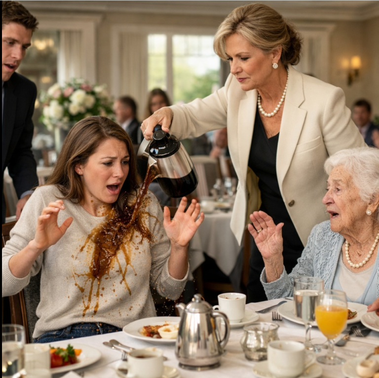 Maman a dit : « Regarde ça ! », en me versant du café dessus pendant le brunch familial. « Voilà comment on traite les déchets… »