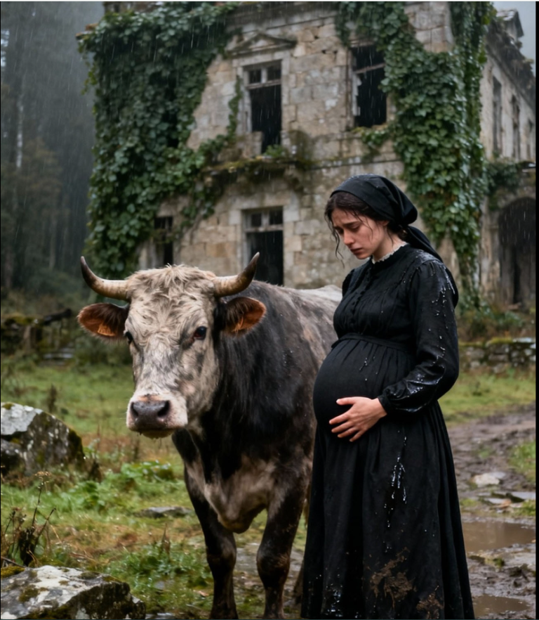 Expulsée enceinte du manoir familial à Lugo, j’ai survécu dans une ruine “maudite” grâce à une vieille vache et j’ai découvert le trésor caché que mon mari avait protégé pour moi.