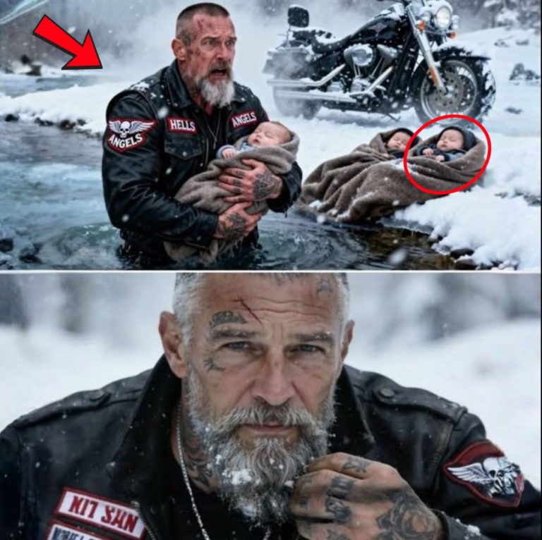 HUMANITARIAN ABANDONARON A TRES BEBÉS EN UN ARROYO HELADO… PERO UN HELL’S ANGEL SE LANZÓ A SALVARLOS ANTES DE QUE SE HUNDIERAN…