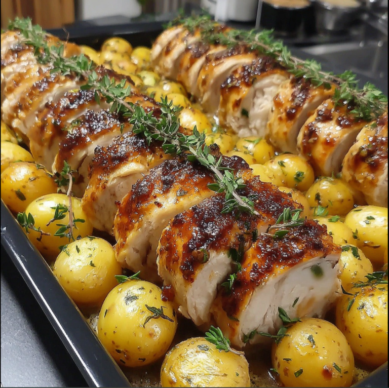: Roasted Chicken with Baby Potatoes & Herbs