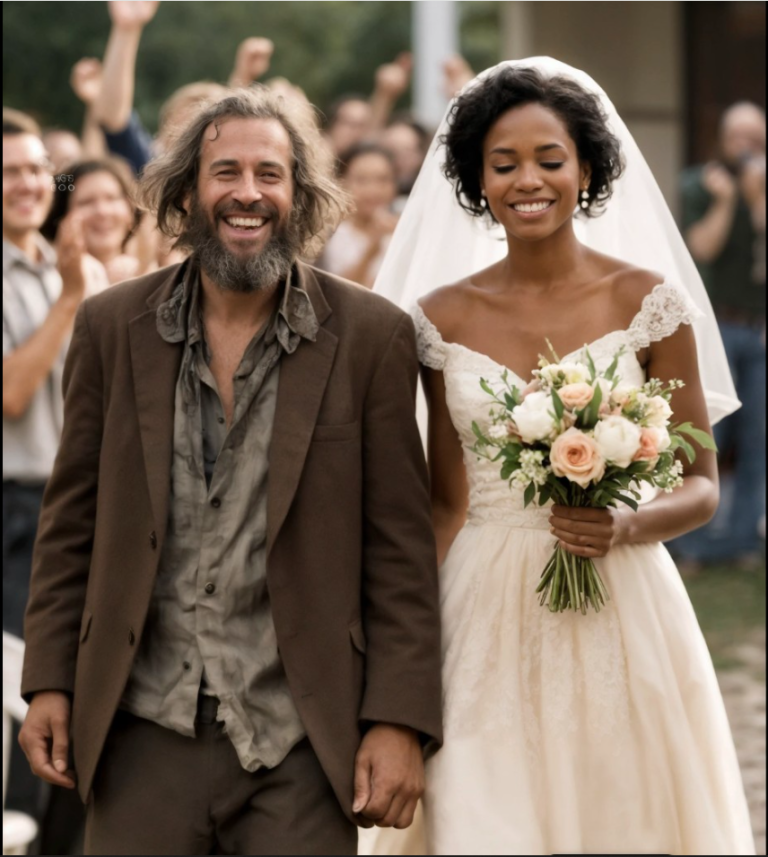 Une femme noire épouse un homme “sans-abri” — Les invités se moquent, jusqu’à ce que son discours de mariage change tout