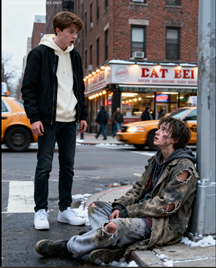 “Un adolescente rico se quedó helado en el momento en que vio a un chico sin hogar con un rostro idéntico al suyo — la idea de que pudiera tener un hermano jamás se le había pasado por la cabeza…”