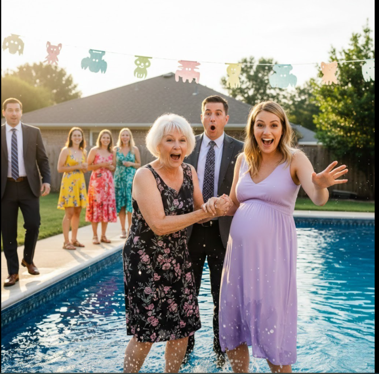 Je n'oublierai jamais ce moment à ma baby shower, alors que j'étais enceinte de huit mois. Mon mari a donné à sa mère les 10 000 $ que j'avais économisés pour l'accouchement. Quand j'ai essayé de l'en empêcher, il a hurlé : « Comment oses-tu m'en empêcher ? » Puis ma belle-mère, cruelle, m'a donné un coup de poing si fort dans le ventre que je suis tombée dans la piscine. Tandis que je me noyais avec mon bébé à naître, mon mari est resté là, à rire. Soudain, en baissant les yeux vers mon ventre, je suis restée figée, sous le choc.