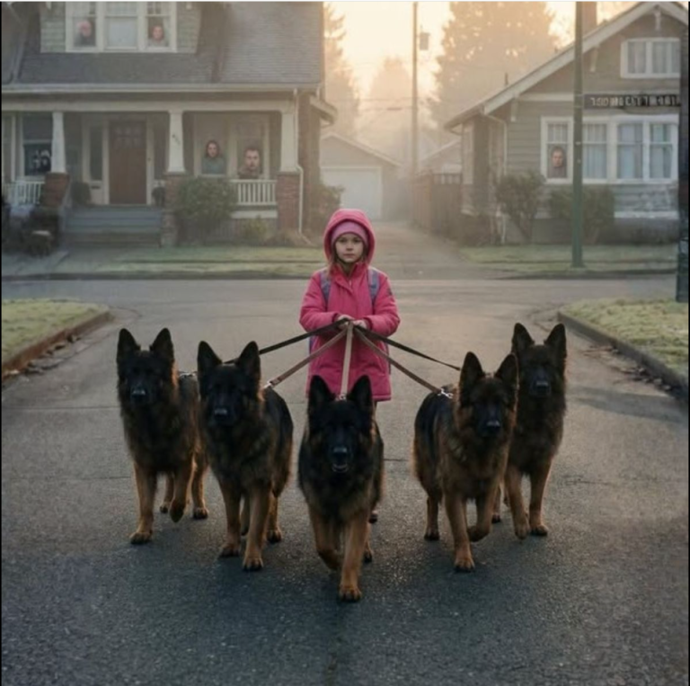 Cada mañana, una niña pasea sola a cinco perros enormes… pero el oscuro secreto que está ocultando te dejará sin palabras.