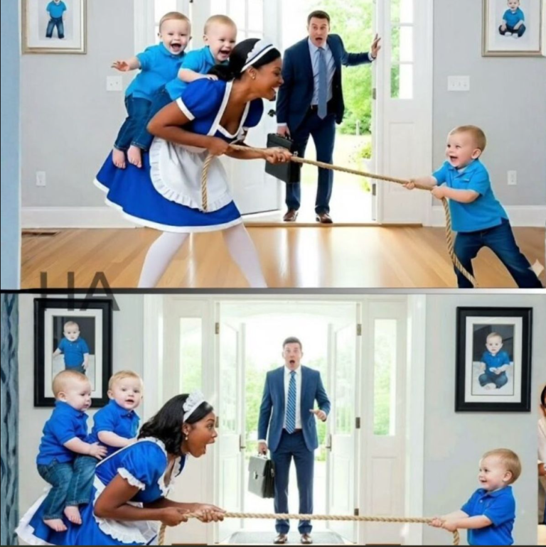 Le milliardaire rentra chez lui à l'improviste et vit la gouvernante avec ses triplés… ce qu'il vit le choqua.