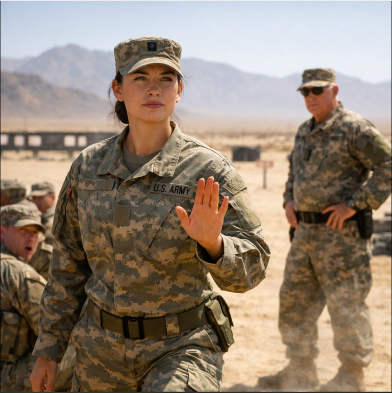 Le général demanda : « Des tireurs d'élite ? » — Après 13 tirs manqués, une femme discrète fut touchée à 4 000 mètres.  Champ de tir de défense en Arizona. Le soleil de midi tape fort sur le béton et l'acier.  Treize tireurs d'élite professionnels. Tous les hommes se tiennent côte à côte.  Un par un, ils s'agenouillent derrière des fusils de haute puissance.  Treize coups de feu retentissent dans le désert.  13 échecs.  Le général Ryan Carter retire ses lunettes de soleil, la mâchoire serrée.  Des tireurs restent-ils ?  Silence de mort.  Puis une voix – féminine, froide, imperturbable – tranche la chaleur.  Puis-je parler à mon tour, monsieur ?  Toutes les têtes se retournent brusquement.  Une femme sort de la tente de ravitaillement.  Uniforme simple. Aucun insigne. Aucune gloire.  Une certitude tranquille, tout simplement.  Si vous avez déjà été mis de côté simplement parce que vous ne correspondiez pas au profil type, continuez à regarder.  La vraie force n'a pas besoin de mégaphone.  L'aube se lève sur l'Arizona Post.  La capitaine Emily Brooks se réveille sans réveil.  32 ans, taille moyenne, cheveux bruns tressés en un chignon serré.  Rien chez elle ne la rend spéciale.  C'est bien là le problème.  Elle prépare du café noir dans une cafetière en acier cabossée.  Sans sucre, sans crème.  Du feu et du combustible, tout simplement.  Pendant que le liquide dégouline, elle enchaîne 50 pompes sur le sol glacé de la caserne.  Ensuite, des redressements assis.  Puis elle étire cette vieille blessure dont personne ne parle. De sous sa couchette, elle traîne un étui à fusil cabossé.  À l'intérieur, un fusil de précision M210 mis hors service il y a 3 ans.  L'arme ne figure plus dans ses registres.  Peu importe.  Chaque matin, elle le démonte, nettoie chaque pièce et le remonte en quatre minutes chrono.  La mémoire musculaire ne dort jamais.  Elle boit son café, debout à la fenêtre, en regardant le soleil dorer les montagnes.  Le fusil brille sur son lit de camp.  À 6 heures du matin, elle est habillée et traverse la cour d'entraînement à grandes enjambées pour se rendre au bureau de la logistique où elle veille au bon fonctionnement des chaînes d'approvisionnement et à la précision des inventaires de munitions.  Ni sexy, ni combatif.  Tout simplement vital.  Une escouade de soldats passe en courant — des jeunes avec des coupes de cheveux impeccables et des blagues bruyantes.  L'un d'eux siffle : « Hé, la fille du café, tu as des beignets aujourd'hui ? »  Une autre en rajoute : « Princesse de l'inventaire ».  Emily continue de marcher, ses bottes crissant sur le gravier, mais ses yeux — quiconque y prêterait attention le remarquerait — suivent le mouvement comme un faucon.  Elle remarque une légère déformation au genou gauche du troisième homme.  La façon dont le quatrième, bébé, gémit de son épaule droite.  Vitesse des drapeaux qui flottent.  Distance jusqu'au stand de tir d'après l'écho des tirs d'entraînement.  Elle voit tout.  Au dépôt de munitions, une recrue laisse tomber une caisse.  Des balles se répandent partout.  Calibres mixtes. Grains différents.  Chaos.  « Merde », marmonne l'enfant en tombant à genoux.  Emily s'agenouille à côté de lui.  Sans mots.  Elle trie les balles par calibre, poids et fabricant en moins de 30 secondes.  Chacun placé exactement à l'endroit où il se trouve.  Le bleu reste bouche bée.  Comment as-tu fait pour… la physique ?  Emily dit simplement.  Elle se lève, époussette ses paumes et s'éloigne.  Le sergent-chef Lopez, observant depuis l'embrasure de la porte, plisse les yeux.  Ce n'était pas de la chance.  C'était l'école.  Scolarité approfondie.  Il classe le document, mais reste silencieux.  Les manquements de respect de la matinée ne se sont pas arrêtés à un coup de sifflet.  Alors qu'Emily terminait sa ronde dans la cage de détention à accès restreint, elle découvrit un document crucial.  Le registre quotidien de toutes les cartouches de précision de calibre 7,62 et six tumm, froissé et fourré dans un baril de chiffons de nettoyage à proximité.  Les documents étaient imbibés d'huile, délibérément ruinés quelques instants avant que le commandant Powell n'en ait besoin pour leur signature.  Elle redressa le visage, arborant un masque de neutralité de façade, et regarda vers le fond du dépôt où deux jeunes armuriers, les mêmes qui l'avaient surnommée la fille du café, essuyaient ostensiblement du matériel sans croiser son regard.  Ce n'était pas simplement de la paresse.  Il s'agissait d'un sabotage intentionnel destiné à l'empêcher de respecter son délai et à la faire passer pour incompétente dans un rôle non combattant.  Sans dire un seul mot, Emily se dirigea vers l'établi le plus proche, prit une nouvelle feuille d'inventaire et commença à réécrire l'intégralité de l'inventaire de mémoire.  Le grincement rapide et rythmé de sa plume sur le papier du registre était le seul bruit.  Chaque entrée est une réprimande cinglante et silencieuse à leur mesquine malice.  Elle n'a pas consulté ses notes ni l'inventaire physique des stocks.  Le nombre, les numéros de lot, les dates de péremption et le poids total ont été parfaitement reportés sur le nouveau formulaire, avec une précision au dernier chiffre.  Lorsque les armuriers finirent par passer discrètement, feignant de partir, elle déposa simplement le manifeste complet et impeccable à l'endroit précis où se trouvait l'ancien, endommagé.  Cinq minutes d'avance sur l'horaire prévu.  Le silence qui suivit son geste fut pesant, empreint d'une reconnaissance à contrecœur et de ressentiment de sa compétence, bien plus puissante que n'importe quelle protestation.  Plus tard dans la matinée, Emily se retrouve dans une salle de briefing avec 15 autres officiers.  Le commandant Powell fait défiler les diapositives au premier plan.  L'épreuve de 4 000 mètres, déclare-t-il.  « Programme expérimental de tir extrême. Nous sélectionnons des tireurs pour un entraînement d'élite. »  Les noms apparaissent brièvement à l'écran.  Les meilleurs tireurs d'élite.  Vainqueurs du match.  Des vétérans de combat avec des marques confirmées à des distances incroyables.  Le nom d'Emily n'apparaît jamais.  « Capitaine Brooks », dit Powell sans la regarder. « Il s'agit uniquement de postes de combat. Pas d'officiers d'intendance. »  Elle hoche la tête une fois.  Pas de résistance, pas de vin.  Mais ses mains se crispent sur la table pendant un demi-battement de cœur.  Juste à l'extérieur de la salle de briefing, le sergent-chef Lopez, l'officier qui l'avait vue se débarrasser rapidement des munitions éparpillées, lui barra la route.  C'était un homme à la carrure imposante, dont l'uniforme moulait des muscles saillants, fruits d'une réputation acquise dans des lieux dont les médias ne parlaient jamais.  « Brooks. »  Il grogna, la voix suffisamment basse pour ne pas attirer l'attention, mais empreinte d'une condescendance professionnelle.  « Tu crois que ce signe de tête a convaincu qui que ce soit ? Écoute, je t'ai vu trier ces tournées. Bon sens de la logistique. Parfait pour un rôle de soutien. »  Il s'approcha, son ombre se projetant sur elle.  « Mais là, c'est le combat. Le 4 000 mètres, ce n'est pas une question de calcul. C'est une question de mentalité. C'est une question d'instinct de survie. Vous n'avez pas celui qui vous donne envie de vous jeter à l'eau. Vous n'avez pas le cœur à faire les calculs quand le vent menace de vous arracher le canon de l'épaule, capitaine. »  Il marqua une pause, laissant ses mots résonner comme des balles de laiton.  « Ne mettez pas le commandement dans l'embarras en songeant même à sortir de votre champ de compétences. Allez compter les boîtes. Laissez l'impossible aux professionnels. »  Emily n'a pas bronché.  Elle inclina simplement la tête, son regard pénétrant et totalement dépourvu de malice.  « Sergent », dit-elle d'un ton calme et posé. « Seule une bonne maîtrise des mathématiques distingue un tireur d'un joueur, et je suis imbattable en mathématiques. Si le stand de tir rouvre, on se retrouve sur le tapis. »  Elle n'attendit pas sa réponse, passa devant lui et laissa le tireur d'élite principal seul, une veine palpitant visiblement à sa tempe, incertain s'il venait d'être menacé ou si une humiliation publique lui avait été promise.  Après la réunion, elle rentre seule à ses quartiers.  Le soleil est brutal maintenant, blanc et cruel.  Elle passe devant le stand de tir où les tireurs sélectionnés s'échauffent.  Elle ne ralentit pas.  De retour dans sa chambre, elle ouvre son casier mural.  Sous les uniformes pliés et l'équipement standard se trouve une petite boîte en cèdre.  Elle soulève délicatement le couvercle.  À l'intérieur, une photo décolorée de cinq soldats en tenue de camouflage désertique.  Emily, plus jeune, affiche un sourire rare.  Entourée de son équipe.  Sous la photo, un boîtier en argent gravé des coordonnées et d'une date.  Afghanistan 2016.  Elle referme la boîte et la fait glisser à nouveau dans l'ombre.  Certains souvenirs restent enfouis.  Deux jours plus tard, toute la base se remplit sur le stand de tir extrême.  Le général Ryan Carter se tient devant des centaines de personnes, son uniforme impeccable malgré la chaleur étouffante.  Derrière lui, un écran géant affiche une cible à 4 000 mètres, soit près de 4 kilomètres.  « Ce n'est pas une question d'ego », commence Carter, sa voix portant au-dessus des troupes. « Il s'agit de repousser les limites de l'humain. Le programme d'entraînement Phantom a besoin de tireurs capables de réaliser des tirs impossibles dans des conditions impossibles. »  Il désigne le champ de tir d'un bras.  « 4 000 m. Vent. Chaleur. Mirage. Chute de la balle de plus de 240 m. 1 coup. Celui qui touche la cible remporte la place. »  Avant même que le premier tireur ne touche le fusil, un colonel nerveux s'approcha du général Carter et l'entraîna à l'écart près de la caravane de commandement.  Le visage du colonel était pâle sous son bronzage, sa voix un murmure frénétique.  « Général, il faut absolument corriger cette distance. Les données atmosphériques de la tour de contrôle indiquent une inversion de température de 14 °F sur le deuxième mile, créant un mirage oscillant imprévisible. Nous avons effectué des simulations. La marge d'erreur, même pour une infime correction du vent à 4 000 m, est exponentiellement nulle. Ce n'est pas un essai, monsieur. C'est un fiasco. Nous allons anéantir le moral de tous les tireurs d'élite présents ici. »  Carter écoutait, les yeux rivés sur la cible lointaine, presque invisible dans la brume de chaleur.  Il plongea la main dans la poche de sa veste, en sortit une photo usée de son équipe de pompiers de Kandahar et la remit en place sans un mot.  Il se tourna vers le colonel, sa voix basse et rauque ne tolérant aucune contestation.  « L'impossible, c'est exactement ce dont Phantom a besoin, Colonel. S'ils ne peuvent pas affronter cette distance, ils ne peuvent pas affronter la menace. Si les lois de la physique sont transgressées, il nous faut trouver le tireur capable d'en établir de nouvelles. La distance reste la même. Chaque tir manqué aujourd'hui est une leçon qu'ils préfèrent apprendre ici plutôt qu'en zone de combat. »  Le colonel déglutit difficilement, jeta un regard du général vers l'horizon infranchissable et se retira sans autre argument, la résolution absolue et définitive de Carter planant dans l'air du désert.  13 tireurs d'élite d'élite entrent en scène.  Des hommes avec des étagères métalliques, des vitrines à trophées.  Opérateurs ayant enregistré des succès confirmés à trois chiffres.  La foule observe dans un silence respectueux tandis que le premier tireur s'installe.  Il est méticuleux.  Il vérifie le vent avec une crécerelle.  Enregistrement de l'humidité.  Il règle la tourelle avec des clics de chirurgien.  Il respire, se stabilise, tire.  Le rapport se fissure.  4 secondes de rien.  Puis l'observateur : raté. 2 M.  Le tireur reste debout, agacé mais imperturbable.  Le deuxième tireur d'élite prend le tapis.  Plus rapide, plus arrogant.  Ancien éclaireur des Marines, le sang-froid inébranlable.  Il tire.  Mademoiselle droite 3M.  Les tireurs d'élite ne manquaient pas simplement leurs cibles en acier.  Ils n'arrivaient même plus à occuper le même mètre carré.  L'observateur annonce : haut 1,5, droite 0,8, verticalement, gauche 2.  L'un d'eux a mis en évidence un schéma de dispersion vertigineux.  Une carte visible de la manipulation chaotique du désert.  Le capitaine Diaz, observant la scène du coin de l'œil, murmura quelque chose au lieutenant Parker.  « Ils combattent un kaléidoscope. Regardez le mirage à 3 000 mètres. Il ne s’agit pas seulement d’une déviation de la lumière. Il fait sursauter la cible, qui se contracte et se relâche au gré des poches de chaleur. On ne peut pas contrer cela par des munitions dopées, car cela modifie le temps de vol de la balle. »  Un tireur sportif de renom, un homme qui vivait selon ses tableaux, jeta son carnet de tir au sol, frustré, le papier épais s'ouvrant sur des pages de données inutiles.  Son coéquipier s'agenouilla, récupérant délicatement le livre, l'air d'une profonde défaite professionnelle.  « C’est l’effet Coriolis », murmura-t-il d’une voix tremblante. « On a corrigé la rotation, mais le changement de densité déforme le plan vertical. C’est trop complexe. La cible pourrait tout aussi bien être sur une autre planète. »  La prise de conscience collective s'est imposée à l'équipage d'élite.  Il ne s'agissait plus de matériel ni de compétences.  C'était un problème de physique.  Trop dense, trop dynamique et trop cruel pour être calculé par l'homme.  Troisième tireur, quatrième, cinquième.  Chacun apporte son propre équipement, sa propre magie, sa propre allure.  Chacun rate.  Le brouhaha de la foule se mue en un silence nerveux.  Sixième tireur, septième, huitième.  Le 10, les murmures de Miss se répandent.  Les conditions doivent être truquées.  La cible a peut-être été démasquée.  C'est peut-être une manœuvre de désinformation.  Le général Carter observe, impassible, les bras croisés.  11e échec.  12e.  13e.  Le capitaine Diaz, dernier tireur, abaisse son fusil, furieux.  Il a déjà sonné l'acier à 3 200 minutes auparavant.  Cela devrait être faisable.  Mais ce n'est pas le cas.  Carter analyse la formation.  Quelqu'un d'autre ?  Personne ne respire.  Les meilleurs tireurs à la gâchette de ce forum viennent de se faire dessus.  Qui se porterait volontaire maintenant ?  Le silence est pesant.  Puis, du dernier rang, une voix.  Puis-je essayer ? Monsieur.  Les têtes pivotent.  La confusion se propage comme une traînée de poudre.  Emily Brooks se fraye un chemin à travers la foule.  Elle travaille dans les services publics courants.  Pas de porte-plaques.  Pas de fusil modifié.  Le lieutenant Parker éclate de rire.  Tu es sérieux là ?  Le capitaine Diaz sourit d'un air narquois.  Elle n'a même pas le niveau pour obtenir un insigne de combat.  Peut-être qu'elle atteindra la lune.  Quelqu'un renifle.  Des rires se répandent.  Emily continue de marcher, le regard fixé droit devant elle.  Alors qu'Emily atteignait la ligne de tir, le capitaine Diaz, encore furieux de son tir manqué humiliant, prit la parole d'un ton malveillant.  « Attendez une minute, Général. Si elle veut faire un scandale, autant que ce soit équitable. Ce Chay-Tac est parfaitement réglé. Brooks, la commis aux fournitures, n'a pas tiré une munition de précision depuis trois ans. Elle serait probablement incapable de faire la différence entre un point millimétré et un anneau. J'exige qu'elle utilise mon fusil. »  Il désigna d'un geste son fusil long, fortement personnalisé et réglé sur mesure.  Un chef-d'œuvre d'ingénierie coûteuse qui nécessitait des semaines de maîtrise.  Le général Carter commença à intervenir, mais Emily le coupa, sa voix fendant la tension comme de l'acier froid.  « Non, monsieur », déclara-t-elle à Carter tout en gardant les yeux fixés sur Diaz. « Son fusil est réglé en fonction de sa respiration et de son angle de visée. C'est son équation. J'ai apporté la mienne. »  Elle fouilla dans une petite pochette en toile qu'elle portait sur elle.  Pas son journal.  Un kit spécifique.  À partir de là, elle a produit un micromètre unique de haute précision et un niveau à bulle miniature.  Elle plaça soigneusement le niveau sur le rail de la lunette Chay-Tac, puis, avec une rapidité étonnante, utilisa le micromètre pour vérifier la distance exacte des tenons de verrouillage sur le verrou du fusil, élément essentiel à sa précision.  Elle jeta un coup d'œil à Diaz, son expression totalement impassible.  « Je connais cette arme au millième de pouce près », a-t-elle déclaré. « Si je rate ma cible, ce ne sera pas la faute du fusil. »  La compétence brute et indéniable de son examen physique — la façon dont elle traitait l'arme étrangère comme une extension de son propre système nerveux — a fait s'évanouir les rires de la foule.  Diaz ne pouvait qu'assister, impuissant, à la neutralisation de son défi par son professionnalisme intimidant.  Le général Carter l'étudie.  Quelque chose lui ronge la mémoire, quelque chose qu'il ne parvient pas à saisir.  Son visage me dit quelque chose, mais d'où ?  « Capitaine Brooks », dit-il. « Doucement. Vous comprenez bien que nous sommes à 4 000 mètres d’altitude, avec un vent changeant et des mirages qui perturbent la balistique au-delà de 500 mètres. »  Emily répond, calmement.  « Oui, monsieur. Je comprends. »  La foule se tait.  Carter soutient son regard un long moment, puis relève le menton.  « Une seule tournée, capitaine. Ne la gaspillez pas. »  Emily s'avance sur la ligne.  Le fusil qui attend est une intervention Chay-Tac.  Tout neuf, étranger.  Pas son ancienne M2010.  Elle le soulève.  Sensation d'équilibre.  Actionne le boulon.  Déclenchement net.  Verre transparent.  Autour d'elle, les soldats chuchotent et sourient.  Ça va être génial.  Un commis aux approvisionnements qui surpasse les dieux en tireurs d'élite.  Mais Emily fait abstraction de leurs paroles.  Elle sort de sa poche un petit carnet en cuir, en feuillette les pages remplies de notes griffonnées, de formules de vent, de tableaux de densité, de diagrammes de Coriolis.  Elle observe les drapeaux au vent, puis les ondulations de chaleur qui dansent sur le talus.  Son regard trace des rivières invisibles dans l'air.  Elle sort une balle de sa poche, la fait rouler au soleil, vérifie le bourrelet.  Chargement personnalisé.  Parfaitement équilibré.  Elle l'installe avec un soin rituel.  La foule se penche en avant malgré elle.  Emily se laisse tomber à plat ventre, serre le fusil contre elle et regarde à travers la vitre.  Le soleil brûle.  Des gouttes de sueur perlent partout sauf sur elle.  Respiration lente.  Métronome régulier.  Fréquence cardiaque 58 BPM.  Le bruit du désert.  La foule murmure.  Le bourdonnement des générateurs.  Le tout se fondait en un bourdonnement assourdissant que la plupart des tireurs d'élite tentaient d'éliminer par une concentration intense.  Mais Emily n'a pas cherché à l'éliminer.  Elle a assimilé la nouvelle.  Absorber chaque vibration.  Alors qu'elle atteignait le point de tension absolument parfait, ce juste milieu entre relaxation totale et contrôle absolu, ses sens s'intensifièrent au-delà du domaine de la perception normale.  Le faible vrombissement d'un moteur d'hélicoptère à des kilomètres de là lui indiqua que le gradient de pression diminuait légèrement au nord de la chaîne de montagnes.  Le bruit sec et pâteux d'une plante roulante accrochée à la clôture derrière elle indiquait une nouvelle rafale de vent au niveau du sol, invisible sur les drapeaux.  Elle sentait les micro-vibrations de la dalle de béton à travers l'appui-joue, percevant le subtil changement thermique du coussin sous son corps.  Sa peau percevait la densité de l'air contre ses avant-bras exposés comme du braille, traduisant des différences de pression dynamiques invisibles en données brutes.  Il ne s'agissait pas d'une observation.  C'était la communion.  Pendant une fraction de seconde, tout l'écosystème complexe du désert s'est transformé en un plan tridimensionnel parfaitement lisible de la trajectoire inévitable de la balle.  Ce bref instant de silence et d'absorption sensorielle totale était au cœur de son talent de vipère.  La raison pour laquelle elle n'a jamais eu besoin des appareils électroniques dont tout le monde dépendait.  Rafales de vent sans gadgets.  Elle clique 0,3 million.  Droite.  Le doigt trouve la gâchette.  Le désert retient son souffle.  Silence, bourdonnement électrique épais.  L'univers d'Emily se réduit à un seul point.  4 000 éliminés.  Tout le reste disparaît.  La foule.  Les rires.  Le doute.  Seul l'acier existe.  La respiration diminue.  Tenez bon, tenez bon.  Elle a appris ce rythme dans les montagnes où l'air était extrêmement raréfié et où chaque expiration avait un prix.  Là où un seul coup de feu décidait qui rentrerait chez lui et qui resterait.  À travers le télescope, des fantômes de chaleur dansent.  La cible nage, déformée par les couches de température et les illusions du ciel.  Ce n'est pas là où ça en a l'air.  La physique se situe dans cette gamme.  Mais Emily ment avec aisance.  Vent 12 m avec rafales à 15.  Virage nord-est.  Cela signifie une poussée vers la droite, mais une rafale ajoute une corde verticale.  Tournez à gauche de 1,8 m, vers le bas de 0,4.  Température 96 degrés.  Baromètre 30.12.  NHG.  Humidité 18%.  Aucun instrument n'est nécessaire.  Sa peau lit le monde comme du braille.  Baisse à 4 000.  Maldor mesure environ 8/19 pieds.  Vol de 3,8 secondes.  L'esprit calcule les chiffres plus vite que les doigts.  Coriolis.  La rotation de la Terre s'effectue légèrement vers la droite à cette latitude.  Appelez ça 6 pouces.  Compteur à gauche.  Dérive de rotation.  Le pas de rayure se décale de 0,3 mil supplémentaire vers la droite.  Ajustez à nouveau.  Le tout en moins de 10 secondes.  Baiser du bout des doigts en acier.  Je ne tire pas.  Caresser.  Le fusil se fixe à l'os.  Et ce sera le cas.  Expirer à moitié.  Pause.  Le cœur bat une fois, deux fois.  Sur le troisième temps, entre deux battements, dans le creux où la chair et la machine chantent en harmonie, elle l'envoie.  Craquement, comme le jour du jugement dernier.  Recul, familier, presque bienveillant.  La balle bondit à 3 000 pieds par seconde, tournant à 200 000 000 tours par minute.  Un arc de prière gainé de cuivre de 2,5 m.  La foule est figée.  Le cycle monte, atteint des sommets, puis redescend.  Le vent souffle, mais sa drogue tient bon.  La gravité tire, mais elle l'avait prédit.  Le temps s'étire comme du caramel mou.  3,8 secondes.  Éternité.  Puis ting.  Faible mais pur.  Du métal qui embrasse du métal.  L'observateur murmure : touché.  Puis il crie : « Touché ! En plein dans le mille ! »  La formation explose.  Mais Emily reste imperturbable.  Elle met le fusil en sécurité, le pose délicatement, retire sa protection auditive.  Les mains sont d'une stabilité à toute épreuve.  Visage serein.  Le général Carter s'avance, fixant l'écran géant.  Les acclamations des troupes étaient assourdissantes, une explosion sonore cathartique et soudaine.  Mais ça n'a pas duré.  Tandis qu'Emily se redressait calmement, se détachant du fusil, un étrange silence absolu s'abattit sur la ligne de tir, dominé par la respiration lourde et haletante des 13 tireurs d'élite.  Le capitaine Diaz, toujours agenouillé près de son équipement intact, tremblait visiblement, le visage exsangue, tandis qu'il fixait le trou central de l'écran.  Le lieutenant Parker, qui l'avait raillée sans pitié, s'est placé à un mètre derrière la ligne de tir et a tout simplement vomi dans le gravier, l'humiliation lui donnant l'impression d'un coup de poing dans l'estomac.  Le choc ne résidait pas seulement dans le fait qu'elle ait atteint la cible.  C'est la netteté de la frappe qui a prouvé que leur échec collectif n'était pas dû à des conditions impossibles, mais à leur propre insuffisance relative.  Le sergent-chef Lopez, l'homme qui l'avait avertie de rester à sa place, ramassa lentement le carnet que la tireuse de compétition avait jeté à terre et, avec une révérence sombre, lissa les pages froissées, reconnaissant que toutes les équations sur lesquelles il s'était toujours appuyé venaient d'être rendues obsolètes.  Emily ne leur adressa pas un seul regard.  Elle retira simplement ses protections auditives, ajusta son chignon et attendit que le général prenne la parole, son calme constituant une condamnation silencieuse et accablante de leurs efforts fanfarons et bruyants.  Tenez-vous bien au centre.  Le tir le plus propre qu'il ait jamais réalisé sur 4 000 m.  « Comment ? » marmonne-t-il, la voix encore forte. « Tu l’as drogué ? »  Emily croise son regard.  « Physique, monsieur. Vent de droite à gauche. 14,3 po en moyenne avec rafales. 96° d'incidence. Mirage à 600 m compensé à gauche de 1,8 et à bas de 0,4. Balistique standard. Standard. »  Le lieutenant Parker a l'air malade.  « Il n'y a rien de standard là-dedans. »  Le visage d'Emily reste immobile.  « Juste des maths et des répétitions. »  « Où as-tu trouvé ces répétitions ? » demande Carter.  Emily fait une pause.  Un scintillement.  Puis : « Afghanistan, monsieur. 2016. Opération Gardien silencieux. »  Carter se fige.  « J’étais ta surveillance », ajoute Emily d’une voix douce.  Les yeux du général s'écarquillent.  Les souvenirs reviennent en force.  Province de Kandahar.  Son peloton était coincé dans un labyrinthe de murs de boue, essuyant des tirs provenant de trois toits.  Ils avaient terminé.  Puis, sortis de nulle part, des artilleurs ennemis ont commencé à tomber.  Un.  Deux.  Trois.  Des prises de vue aériennes parfaites depuis un fantôme.  Ils ne l'ont jamais repéré.  Le commandement a déclaré plus tard : « Unité Phantom, indicatif d'appel, Viper 1. »  Ils n'ont jamais dit : « Femme. Toi. »  Carter respire.  « Vous nous avez sauvés des flammes. »  Emily hoche la tête une fois.  La foule est devenue silencieuse comme à l'église, mais maintenant c'est le recueillement qui règne.  Carter fait quelque chose de rare.  Son sourire est authentique.  Chaud.  Gagné.  Il fait un salut militaire.  «Bienvenue à nouveau, Viper 1.»  Emily le rend, impeccable.  Autour d'eux, lentement, les soldats commencent à applaudir.  Un.  Puis 10.  Puis des centaines.  Ce n'est pas de la moquerie.  Pas étonnant.  Respect.  Le son résonne comme un coup de canon sur le sable.  Si vous pensez que le vrai talent reste discret, partagez cette vidéo.  Saluez ceux qui réécrivent les règles sans un mot.  Trois jours plus tard, le poste semble avoir bougé.  Emily travaille toujours à la logistique, elle gère toujours les munitions, les feuilles de calcul et les listes de matériel.  Mais lorsqu'elle traverse la meuleuse, les troupes acquiescent.  Certains font même des saluts en dehors de sa chaîne.  Les blagues sont mortes du jour au lendemain.  Le lieutenant Parker la retrouve au dépôt, les mains jointes derrière le dos, l'air penaud.  « Capitaine Brooks », dit-il. « Je vous dois des excuses. »  Emily lève les yeux de sa tablette.  "Pour quoi?"  « Pour avoir douté de toi. Pour avoir ri. »  Elle le pèse, puis hoche la tête.  « Excuse acceptée. Vous ne le saviez pas. Malgré tout, elle était faible. »  Il change de bottes.  « Pourrais-je… euh… pourrais-je vous poser une question ? »  "Tirer?"  « Comment tu fais pour tirer comme ça ? Je m'entraîne depuis 10 ans et je n'ai jamais vu de dopage aussi rapide. »  Emily pose la tablette.  « Vous vous entraînez pendant 10 ans. J'ai calculé 15 ans. Chaque tir est une équation. »  Elle analyse les paramètres suivants : vent, densité, température, rotation terrestre.  « Résous les calculs. Fais résonner l'acier. Mais la sensation n'est pas magique. C'est une question d'expérience. 10 000 heures à déchiffrer l'herbe. 10 000 autres à connaître l'âme des balles. Persévère jusqu'à ce que les calculs deviennent un battement de cœur. »  Parker hoche lentement la tête, absorbant l'instant.  « Ce n'est pas un secret. »  Emily poursuit.  « Il suffit de transpirer. La plupart veulent le trophée, pas l'effort. »  Elle reprend sa tablette pour travailler.  Parker s'attarde, puis s'éloigne en ruminant la vérité.  Cet après-midi-là, le général Carter la convoque à son bureau.  Pièce clairsemée.  Drapeau dans le coin.  Opérations encadrées sur les murs.  Bureau enseveli sous les renseignements.  Carter se lève lorsqu'elle entre.  « À l’aise, capitaine. »  Il désigne une chaise.  «Garez-le.»  Emily est assise raide comme un piquet.  Carter ouvre un tiroir, en sort une petite boîte en cèdre et la place entre eux.  « J'ai creusé », dit-il. « Cellule fantôme de 2014 à 2017. 47 cibles confirmées après 1 500 automnes. 17 missions. Zéro KAS allié. Tu étais tireur principal. »  Emily reste silencieuse.  Alors:  « L’unité a flanché après le fiasco de Cobble. La plupart des opérateurs ont rejoint d’autres équipes, mais toi… arrête. Tu as demandé du ravitaillement. Pourquoi ? »  Emily examine ses bottes.  « J’avais terminé, monsieur. »  «Fini avec quoi ?»  « J'ai fini de prendre des photos. »  La vérité pèse lourd.  Carter hoche lentement la tête.  « Je comprends. Mais cette injection d'il y a trois jours, ce n'était pas de la toile d'araignée. C'était chirurgical. »  « La mémoire musculaire ne prend pas sa retraite », dit Emily d'une voix basse.  « Non », acquiesce Carter. « Ce n'est pas le cas. »  Il ouvre la boîte en cèdre.  À l'intérieur, une simple étoile argentée.  Pas de ruban.  Sans fanfare.  « Ce n'est pas officiel », dit-il. « Pas de caméras, pas de défilé. Les Phantoms n'ont pas droit à ça. Mais je voulais quand même que tu le portes. »  Il l'épingle lui-même.  « Pour un devoir qui va au-delà. Pour des vies sauvées dans l'obscurité. »  Emily effleure l'étoile du bout des doigts, en sent le poids.  «Merci, monsieur.»  Carter est assis.  « Une dernière chose. »  Il fait glisser un dossier.  « Nous relançons le programme Phantom. Nouvelles règles, nouvelles missions, sang neuf. Il nous faut quelqu'un pour les encadrer. Quelqu'un qui sait que la précision est une question de discipline, pas de décibels. »  Emily ouvre le dossier.  À l'intérieur, des dossiers sur de nouveaux visages.  Des yeux affamés.  « Vous voulez que je vous enseigne ? » demande-t-elle.  « Je veux que vous commandiez. Formez-les. Façonnez-les en quelque chose que l'armée n'a jamais déployé. »  Elle étudie les photos.  Si jeune.  Bien sûr.  Tellement aveugles à la facture.  « Quand est-ce que je commence ? »  Carter sourit.  « 6 h demain. »  Emily referme le dossier.  Supports.  Salutations.  Au moment où elle ouvre la trappe, Carter appelle.  « Capitaine Brooks. »  Elle se retourne.  « Pour ce que ça vaut », dit-il, « je suis désolé d'avoir mis des années à vous voir. »  La bouche d'Emily adoucit un cheveu.  « Vous me voyez maintenant, monsieur. Cela suffit. »  Elle sort.  Carter observe la porte, puis jette un coup d'œil à la photo encadrée sur son bureau.  Son équipe de pompiers à Kandahar en 2016.  Tous respiraient à cause d'un fantôme qu'il venait de rencontrer.  Une semaine plus tard, l'aube est froide et pure sur le mur commémoratif de la clôture est.  Le granit noir s'abreuve du soleil.  Des noms gravés profondément.  Des troupes qui ne sont jamais rentrées chez elles.  Emily se tient seule, le souffle court.  Ses doigts tracent les lettres qu'elle connaît par cœur.  Sergent Tyler Reed.  Spécialiste Mia Wong.  Caporal Jacob Holt.  Lieutenant Ryan Quinn.  Son escouade fantôme.  Sa famille.  Ceux qui se sont perdus à Cobble.  Il y a trois ans, de mauvais renseignements les ont conduits dans une embuscade préparée pour deux fois leurs effectifs.  Emily, en position de surveillance à un kilomètre de là, a abattu ses amis qui tombaient.  Ce jour-là, elle a abattu 12 tangos, a fait chauffer son tonneau jusqu'à ce qu'il soit rouge cerise, a tiré jusqu'à ce que ses doigts se fendent, jusqu'à ce que des oiseaux se mettent à crier.  Mais elle n'a pas pu tous les sauver.  Quatre noms inscrits sur ce mur sont les siens.  Elle presse son front contre la pierre.  « Je suis désolée », murmure-t-elle. « Tellement désolée. »  Le vent se lève, soulevant des tourbillons de poussière et une odeur de créosote.  Le drapeau claque au-dessus de nos têtes.  Ses bottes crissent sur le gravier derrière elle.  Elle ne se retourne pas.  Le général Carter se place à côté d'elle, les yeux rivés sur les noms.  « J’ai lu le compte-rendu. Que s’est-il passé ce jour-là ? Vous avez tenu cette crête seul pendant 43 minutes contre le bataillon et quatre d’entre eux y ont quand même succombé. Quatorze auraient péri sans vous. »  La mâchoire d'Emily se bloque.  Les mathématiques n'apaisent pas la douleur.  « Non », dit Carter d'une voix douce. « Ce n'est pas le cas. »  Ils se tiennent côte à côte.  Deux soldats qui connaissent la victoire et le sang partagent la même tranchée.  « Pourquoi revenir ? » demande Carter. « À la vie. Tu avais la tranquillité et l'approvisionnement en sécurité. »  Emily finit par croiser son regard.  « Parce que ces quatre-là n'ont pas eu voix au chapitre. Ils voudraient que la mission continue. Former la relève. Garder le mur plus court. »  Carter hoche la tête.  « C’est pour ça que je t’ai choisi. »  "Je sais."  « La cérémonie commence dans une heure », dit-il.  « Je le sais aussi. »  Elle inspire profondément, recule, remet son uniforme en place, essuie rapidement ses larmes avec ses pouces.  Ils auraient été fiers de ce tir.  Carter dit.  « Reed aurait râlé parce que j'avais mis trop de temps à me doper. »  Emily répond, avec un léger sourire.  « Wong se serait plaint de la chaleur. Holt aurait parié un mois de salaire sur l'impact exact. Et Quinn… »  Le sourire d'Emily s'éteint.  « Quinn m’aurait dit d’arrêter de hanter les lieux hier. »  De solides conseils.  « Il donnait mieux qu'il ne recevait. »  Elle touche à nouveau le granit.  Une heure plus tard, le quai de parade se remplit de uniformes de cérémonie.  Petite affaire.  Pas de presse.  Aucun civil.  Seuls les soldats qui comprennent.  Le général Carter à la tribune.  Émilie à sa droite, détestant tous les regards.  « On met rarement en lumière le travail de l'ombre », commence Carter. « On remercie rarement pour les victoires remportées sans faire les gros titres. Mais aujourd'hui, nous rendons hommage au capitaine Emily Brooks, Viper 1, pour un service qui a repoussé les limites du possible. »  Il se tourne vers elle.  « Le capitaine Brooks incarne ce que nous espérons voir chaque soldat devenir : la compétence sans arrogance, la puissance sans orgueil, la précision sans cruauté. Elle a sauvé des vies que la plupart d'entre nous ne compteront jamais. Et maintenant, elle forgera la prochaine génération de héros. »  Des applaudissements polis retentissent.  Carter baisse la voix rien qu'à elle.  « Ce tir de la semaine dernière n'était pas une question d'acier. C'était la preuve que la grandeur ne crie pas. Elle se manifeste, tout simplement. »  Il recule, salue d'un geste sec.  Emily le lui rend, puis fait face à la formation.  « Je ne suis pas une héroïne », dit-elle clairement. « Je suis une simple soldate qui a appris à viser. C'est vrai. Les vrais héros sont ceux qui restent. Ils ont chargé le feu quand les autres se sont baissés. J'ai juste limité le nombre de victimes. »  Elle marque une pause.  « S’il y a une chose que je dois vous apprendre, c’est celle-ci : la précision est une forme de miséricorde. Chaque balle parfaitement placée est une vie épargnée. La vôtre ou la leur. Alors, lors de nos entraînements, je ne formerai pas des tueurs. Je formerai des chirurgiens : précis, nets, respectueux de la pression exercée sur la détente. »  La terrasse est redevenue une église.  « On commence à l'aube », dit Emily. « Préparez-vous à transpirer. Préparez-vous à rater des occasions. Préparez-vous à dépasser toutes vos limites. »  Elle recule.  Drapeau flottant au-dessus, rayures éclatantes sur un bleu infini.  Ce soir-là, après la remise des rubans et les poignées de main, Emily retourne à ses quartiers.  Emballages efficaces.  Uniformes.  Engrenage.  Souvenirs.  Deux sacs de sport et un étui à fusil.  Voyagez léger.  Vieille habitude de fantôme.  Ne transportez jamais plus que ce que vous pouvez porter en sprintant.  Frapper à la porte.  Le général Carter entre en tenant un épais dossier.  « Vos ordres », dit-il en le lui tendant.  Le document indique « Commandement de l'entraînement des opérations spéciales ».  La réalité dit Cellule fantôme.  Emily termine.  Peinture neuve.  Même jeu.  Tireurs d'élite.  Missions sans issue.  Crédit nul.  Elle l'ouvre d'un coup sec.  Calendrier.  Programmes.  Cinq photos d'identité judiciaire.  Trois hommes, deux femmes.  Tous affamés.  « Ce sont mes enfants ? » demande-t-elle.  « Votre escouade. Vous allez la briser, la reconstruire, en faire une légende. »  Emily étudie les visages.  Arrogant.  Bien.  L'arrogance sans compétence ne mène qu'à des cadavres.  Les victoires discrètes sont les plus difficiles.  « Général », dit-elle d'une voix basse et conspiratrice. « Ils ne comblent pas les lacunes de leur mémoire quand les choses tournent mal. Ils ne paient pas le prix du commandement. »  Elle plongea la main dans sa poche et en sortit la douille vide, celle gravée des coordonnées de Kandahar qu'elle portait toujours sur elle.  Elle ne l'a pas proposé.  Je l'ai juste tenu.  Laissant Carter apercevoir le faible éclat de la coquille vide.  « Voilà le prix à payer. Un morceau du passé qui ne disparaît jamais. Si je prends ces cinq-là, vous devez me garantir qu'ils connaissent le prix de la balle, pas seulement sa vitesse. Pas de raccourcis. Pas de compromis sur la discipline qui les empêche de se tirer une balle dans le pied. »  Carter n'avait pas besoin de demander à qui appartenaient les coordonnées gravées là.  Il connaissait le souvenir qu'elle portait en elle.  Il contourna le bureau, s'arrêta près du drapeau et posa la main sur le coin épais et plié du dossier de formation.  « Capitaine Brooks, ce sera votre héritage, pas votre dette. Le prix a déjà été payé. Il est temps maintenant de se préparer. »  Il attendit qu'elle hoche la tête, une acceptation silencieuse et profonde du fardeau terrifiant et unique que représentait cet ordre.  « Et vous pensez que je peux réparer ça ? »  Carter fixe son regard.  « Je pense que tu peux leur montrer à quoi ressemble la maîtrise, quel est le goût de la discipline, ce que signifie la force tranquille. »  Emily hoche lentement la tête.  «Une seule règle.»  « Nommez-le. »  « Mon cirque, mes singes. Pas de fanfaronnades, pas de caméras, pas d'ego. On gagne. En silence, sinon on ne gagne pas. »  "Accord."  Elle ferme le dossier.  « Quand est-ce que je roule ? »  « L’oiseau tourne en 2 heures. Vision noire. Tenez-le en laisse une fois atterri. »  "Parfait."  Carter lui tend la main.  « Merci, capitaine, d’avoir revêtu à nouveau cette armure. Merci d’avoir fait confiance à la machine. »  Emily serre fort.  «Ne me faites pas regretter le deuxième round.»  « J'essaierai de ne pas le faire. »  Deux heures plus tard, un C130 se pose sur la piste, ses moteurs vrombissant au réveil.  Emily traverse le tarmac, sacs de voyage en bandoulière, étui à fusil à la main.  Le soleil s'éteint.  Ciel meurtri de pourpre et d'or.  Le désert engloutit l'horizon.  Elle monte la rampe, s'installe sur un siège en toile dans le ventre, et boucle sa ceinture.  Les turbopropulseurs hurlent.  Raboter les bois, les ascenseurs.  Emily sort de sa poche un étui en argent gravé de chiffres de Kandahar.  Elle le tient face à la lumière déclinante, et regarde son éclat.  Puis elle le glisse dans sa poche et appuie son crâne contre le fuselage froid.  Ferme les yeux.  L'oiseau se fond dans l'obscurité.  Plus loin, cinq recrues attendent de découvrir ce que signifie le mot « fantôme ».  Et Emily Brooks, Viper 1, va leur inculquer la leçon à jamais.  Les fantômes n'existent pas, mais leurs balles ne ratent jamais leur cible.  Vous a-t-on déjà dit que vous ne pouviez pas tant que vous ne les aviez pas forcés à manger ?  Public, partagez votre histoire ci-dessous et abonnez-vous pour saluer ceux qui ont atteint le centre de la messe sans un  Le général demanda : « Des tireurs d'élite ? » — Après 13 tirs manqués, une femme discrète fut touchée à 4 000 mètres.  mégaphone.  La phrase aurait dû sonner comme une blague.  Non.  L'impact fut tel qu'un dernier boulon se verrouillait en place.  Emily Brooks s'est installée dans le siège en toile du C-130 et a laissé les moteurs engloutir tout le reste.  La soute était une caverne de nervures métalliques et de palettes sanglées.  Des lumières rouges clignotaient au-dessus de nos têtes, transformant chaque visage en silhouette.  L'air sentait l'huile hydraulique, l'acier froid et la légère odeur piquante de la poussière du désert qui ne quitte jamais vraiment votre équipement.  Elle a posé ses sacs de voyage à ses bottes.  Un étui à fusil entre ses genoux.  Mains jointes.  Toujours.  Comme si l'immobilité pouvait empêcher le passé de bouger.  De l'autre côté de l'allée, un jeune chef de chargement vérifiait les sangles d'arrimage, le regard droit devant lui, l'esprit ailleurs.  Personne à bord de ce vol ne savait ce que signifiait « Phantom ».  Pas vraiment.  Ils ont peut-être entendu le mot.  Ils ont peut-être entendu une rumeur.  Mais les rumeurs sont insidieuses.  Phantom était en acier.  Phantom, c'était des maths.  Phantom, c'était le poids que l'on porte quand on envoie une balle et que quelqu'un ne respire plus jamais.  Emily a mis la main dans sa poche.  Son pouce a trouvé la douille vide.  Argent.  Lisse.  Des chiffres gravés dans le métal comme une cicatrice qui refuse de s'effacer.  Kandahar.  Un rendez-vous.  Coordonnées.  Elle l'a tenu devant le feu rouge.  Il ne brillait pas.  Il a été absorbé.  Comme tout ce qu'elle avait jamais fait.  Elle serra le poing autour.  Puis elle ferma les yeux.  Ne pas dormir.  Se concentrer.  L'avion s'éleva, le sol se dérobant sous ses bottes.  Un petit pain moelleux.  Une ascension difficile.  Et pendant un instant, tandis que le désert s'éloignait sous le ventre de l'avion, Emily ressentit cette sensation familière de quitter une vie pour une autre.  La coupure n'a jamais été nette.  Je n'ai jamais eu l'impression de recommencer à zéro.  C'était comme s'enfoncer davantage dans quelque chose dont on avait tenté de s'échapper.  Les moteurs rugissaient.  L'avion s'est stabilisé.  Et le bourdonnement devint régulier.  Une constante.  Une ligne de fond.  Comme un battement de cœur qu'on ne peut pas arrêter.  Emily ouvrit les yeux et sortit de son sac de sport le dossier que Carter lui avait donné.  Les dossiers.  Cinq visages.  Cinq noms.  Cinq empreintes digitales gravées dans les machines militaires.  Elle ouvrit le dossier.  Elle n'a pas souri.  Elle ne soupira pas.  Elle lisait.  Car lire dans les pensées faisait désormais partie de son travail.  Pas leurs biographies.  Pas leurs récompenses.  Leurs fissures.  Leurs points de pression.  Les lieux où ils se mentaient à eux-mêmes.  C'est là que vous avez entraîné un Fantôme.  Pas dans les muscles.  Dans les angles morts.  Effectif de l'équipe : Sergent Noah Trent — 29 ans. Ancien tireur d'élite des Marines. Deux missions. Réputé pour son agressivité sous le feu ennemi et sa tendance à « dépasser les consignes ». Trois décorations. Un blâme disproportionné par rapport à son dossier.  Spécialiste Jun Park — 24 ans. Armée de terre. Technicien en optique devenu tireur d'élite. Calme. Excellents résultats scolaires. Faible estime de ses pairs quant à sa confiance en soi. Un cerveau aussi performant qu'un ordinateur, mais un système nerveux aussi sensible qu'un fil de détente.  Lieutenant Caleb Harrington — 27 ans. West Point. Spécialiste de l'artillerie. Reconverti en tireur d'élite par un cursus spécifique. Brillant. Élégant. Un homme qui pense que le leadership est inné.  Caporal Lila Reyes — 26 ans. Armée de terre. Ancienne tireuse sportive. Petite stature. Mains agiles. Plusieurs « problèmes disciplinaires » pour « insubordination », ce qui signifiait généralement qu'elle ne riait pas aux blagues appropriées.  Sergent Kayla Monroe — 31 ans. Expérience antérieure dans les forces de l'ordre. Mutation. Antécédents calmes. Aucun incident. Trois lignes de son dossier ont été caviardées.  Emily fixa du regard les traits noirs sous le nom de Monroe.  Censuré.  La façon militaire de dire : vous avez fait quelque chose dont nous avions besoin, et nous ferons comme si de rien n'était.  Emily a fermé le dossier.  Puis il l'a rouvert.  Elle n'a pas lu les prix.  Elle lut les espaces entre eux.  Trent n'a pas été réprimandé pour des actes de violence.  C'était pour avoir désobéi à un ordre de non-exécution.  L'évaluation par les pairs de Park mentionnait des « blocages sous pression », mais ses tests sur le terrain étaient irréprochables.  Le parcours de Harrington était sans faute.  Cela ne signifiait jamais que la personne n'en avait pas.  Cela signifiait que le système l'appréciait.  Reyes avait été punie pour avoir osé s'exprimer dans une unité majoritairement masculine.  Monroe était restée trop longtemps silencieuse.  Emily expira.  Cinq recrues.  Cinq tempêtes.  Et son travail consistait à leur apprendre à devenir des phénomènes météorologiques.  Pas bruyant.  Pas dramatique.  C'était tout simplement inévitable.  Elle rangea le dossier.  Puis elle appuya sa tête en arrière contre le fuselage froid.  Le voyant rouge clignotait.  Les moteurs vrombissaient.  Et dans cette vibration constante, le passé tenta de remonter jusqu'à sa gorge.  Bricoler.  Une crête.  Une zone de mise à mort.  Une radio qui s'est éteinte une seconde de trop.  Un cri interrompu.  Elle serra les mâchoires.  Pas maintenant.  Pas sur cet oiseau.  Pas quand cinq nouvelles vies étaient sur le point de se retrouver mêlées à un travail qui ne vous laisse pas le temps de rester sobre.  Elle ouvrit les yeux.  J'ai fixé le plafond.  Et elle se fit une promesse.  Si elle devait recommencer, elle le ferait différemment.  Pas d'ego.  Sans arrogance.  Pas d'enfants qui se cognent contre les murs parce que quelqu'un voulait une vidéo de leurs meilleurs moments.  La précision est une forme de miséricorde.  Elle le répétait dans sa tête comme une prière.  Et l'avion continua de prendre de l'altitude.  1. Le lieu qui n'existe pas. Ils n'ont pas atterri sur une base qui figurait sur les cartes.  Pas de panneau important.  Pas de bus touristiques.  Pas de plaques.  Une simple bande d'asphalte au milieu d'un terrain vague et un groupe de bâtiments bas qui semblaient avoir été jetés du ciel et oubliés.  La rampe s'est abaissée.  La chaleur est arrivée.  Chaleur différente de celle de l'Arizona.  Plus sec.  Plus net.  Le genre de choses qui vous font gercer les lèvres si vous ne les respectez pas.  Emily descendit les marches, ses sacs de voyage sur les épaules.  Étui de fusil à la main.  Elle a scanné.  Habitude.  Toujours l'habitude.  Personne ne l'a pressée.  Personne ne l'a saluée avec un sourire.  Un homme en uniforme simple attendait près d'un SUV noir mat.  Pas d'insigne.  Pas d'écusson d'unité.  Un visage sculpté par de longues années et le silence.  Il hocha la tête une fois.  « Le capitaine Brooks », dit-il.  Sa voix était monocorde.  Pas désagréable.  Je viens de le déshabiller.  « Oui », répondit Emily.  « Je suis Reddick », dit-il. « Responsable des installations. »  Un mensonge.  Mais une utile.  Il prit son étui à fusil.  Emily n'a pas lâché prise.  Le regard de Reddick se porta sur ses mains.  Il n'a pas protesté.  « Le véhicule est par ici », dit-il.  Emily suivit.  Pas de conversation.  Juste du mouvement.  Ils passèrent en voiture devant les bâtiments bas.  Au-delà d'un massif montagneux qui s'étendait à perte de vue comme une cicatrice dans le désert.  Cibles à plus de trois kilomètres.  Les drapeaux à vent étaient si éloignés qu'ils ressemblaient à des fils qui flottent dans l'air.  Une tour aux vitres teintées.  Une longue rangée de conteneurs.  Et au-delà de tout cela, rien.  Terrain ouvert.  Pas de frais d'entrée.  Aucune douceur.  Le genre d'endroit où l'on se fiche complètement de savoir si vous êtes courageux.  La seule chose qui compte, c'est votre exactitude.  Reddick s'arrêta devant un bâtiment bas avec une seule porte.  Aucun signe.  Pas de drapeau.  Il a tapé un code.  La serrure a cliqué.  À l'intérieur, l'air était frais.  Lumières fluorescentes.  Sols en béton.  Un couloir avec des portes de chaque côté.  Et au bout, une pièce avec une longue table.  Cinq chaises.  Cinq visages.  En attendant.  Emily entra.  Ils restèrent debout.  Pas comme un seul.  Indiscipliné.  Un simple réflexe.  Trent arriva premier.  Grand.  Épaules larges.  Les poings serrés, comme s'il était toujours prêt à se battre dans le vide.  Harrington se tenait debout avec aisance, la posture parfaite, le regard scrutateur.  Reyes se leva avec un léger délai, le menton relevé, une défiance contenue.  Park avait un léger retard, comme s'il était encore en train de rattraper son retard.  Monroe était le dernier, calme, le regard fixe, l'expression indéchiffrable.  Emily ne s'est pas présentée.  Ils savaient déjà qui elle était.  Ou du moins, c'est ce qu'ils croyaient.  Un capitaine d'approvisionnement.  Une « femme discrète ».  Une rumeur.  Un coup de chance.  Emily a posé son étui à fusil sur la table.  Le son était doux.  Mais elle traversait la pièce.  «Assieds-toi», dit-elle.  Pas un aboiement.  Pas un seul ordre ne criait la domination.  Juste un mot.  Ils étaient assis.  Certains plus lents que d'autres.  La chaise de Trent a raclé le sol.  Harrington croisa les mains comme s'il s'était entraîné pour des entretiens.  Reyes se pencha en arrière, les bras croisés.  Park garda le dos bien droit, les yeux rivés sur l'étui du fusil.  Monroe était assise droite, calme, comme si elle avait déjà accepté que cela allait faire mal.  Emily les regarda.  Un par un.  Pas de sourire.  Pas de chaleur.  Non pas parce qu'elle s'en fichait.  Car, dans ce monde, les soins devaient se mériter.  « Bienvenue à bord du Fantôme », dit-elle.  La bouche de Trent se contracta.  Comme s'il voulait faire une blague.  Il ne l'a pas fait.  Bien.  Emily a mis la main dans sa poche.  J'ai retiré le boîtier.  Posez-le sur la table.  Il a légèrement roulé, puis s'est stabilisé.  « Voilà », dit-elle, « ce que vous êtes venus comprendre. »  Harrington plissa les yeux.  « Un étui ? » demanda-t-il.  Emily croisa son regard.  « C'est un reçu », a-t-elle dit.  Le silence se fit dans la pièce.  Le parc a été englouti.  Les bras de Reyes décroisés.  La mâchoire de Trent se crispa.  Monroe ne bougea pas.  Emily a poursuivi.  « Phantom n'est pas un programme », a-t-elle déclaré. « C'est une dette. Chaque fois que vous appuyez réellement sur la gâchette, vous devez quelque chose. Vous devez du sommeil. Vous devez la paix. Vous devez des parties de vous-même que vous ne récupérerez jamais. »  Elle tapota légèrement le boîtier.  « Je garde ça pour ne pas oublier le prix. »  Trent a bougé.  « Et alors ? C’est une leçon de morale ? » marmonna-t-il.  Le regard d'Emily se posa sur lui.  « Non », dit-elle. « C'est un avertissement. »  Elle recula.  Les mains derrière le dos.  Posture facile.  Pas rigide.  Un prédateur ne reste pas immobile.  Un prédateur est prêt à intervenir.  « Une seule règle », dit Emily. « Tu ne courras pas après la gloire. Tu ne courras pas après les trophées. Tu ne courras pas après le mot "tuer" comme si cela te donnait de l'importance. »  Elle fit une pause.  « La précision est une forme de miséricorde », a-t-elle déclaré. « Si vous ne comprenez pas cela, vous ne réussirez pas ce programme. »  Harrington ouvrit la bouche.  Emily leva la main.  « Vous ne m’interromprez pas », dit-elle.  Sa voix ne s'éleva pas.  Mais la pièce obéit.  « Deuxième règle », poursuivit-elle. « Pas de caméras. Pas de presse. Pas d'ego. Si vous voulez faire du bruit, retournez dans l'unité qui applaudit encore pour se la péter. »  Elle les regarda chacun à leur tour.  « Ici, personne n'applaudit », dit-elle. « On n'a pas de défilés. On a des enterrements. Vous voulez des applaudissements ? Vous vous êtes trompé d'endroit. »  Silence.  Puis Reyes se pencha en avant.  « Et le respect ? » demanda-t-elle. « Vous l’exigez ? »  Le regard d'Emily la fixa.  « J’attends de la discipline », a déclaré Emily. « Le respect, ça se mérite. »  Reyes hocha la tête une fois.  Pas d'accord.  Évaluation.  Trent laissa échapper un ricanement entre ses dents.  Emily n'a pas réagi.  Elle se retourna.  Je me suis dirigé vers le tableau blanc.  J'ai pris un marqueur.  J'ai écrit un seul mot.  VENT.  En dessous, elle a écrit :  VOUS N'AVEZ PAS LE CONTRÔLE.  Alors:  ÉCOUTEZ.  Alors:  VOUS VOUS ADAPTEZ.  Puis elle a refermé le marqueur.  « Licenciée », dit-elle.  Harrington cligna des yeux.  « C'est tout ? » demanda-t-il.  Emily le regarda.  « Non », dit-elle. « C'est la première respiration. »  Elle fit un signe de tête à la porte.  « Vérification du matériel à 4 h », a-t-elle ajouté. « Test d'endurance à 5 h. N'emportez rien qui ne vous permette pas de sprinter. »  Trent se leva.  « Capitaine », dit-il d'une voix tendue. « Avec tout mon respect… »  Emily l'a interrompu.  «Ne mens pas», dit-elle.  Trent s'est figé.  Emily garda les yeux fixés sur lui.  « Si vous aviez du respect, vous n'auriez pas commencé cette phrase », a-t-elle dit.  Le visage de Trent s'empourpra.  Il ne parla plus.  Ils sont sortis en file indienne.  Harrington d'abord, mâchoire serrée.  Trent en deuxième position, épaules tendues.  Reyes troisième, le regard perçant.  Quatrième parc, calme, pensif.  Monroe, le regard s'attardant sur le boîtier.  Lorsque la porte se referma, Emily expira.  Pas du soulagement.  Préparation.  Reddick entra dans la pièce.  « Ils ont l’air en pleine forme », a-t-il dit.  Emily n'a pas souri.  « Ils sont vivants », a-t-elle répondu. « C'est bien là l'essentiel. »  Reddick acquiesça.  « Tu as des pièces de 25 cents », dit-il.  Emily le suivit dans le couloir.  Sa chambre était petite.  Faire le ménage.  Lit.  Bureau.  Casier.  Une seule fenêtre donnant sur le stand de tir.  Elle a posé son sac de sport.  Elle ouvrit la boîte en cèdre que Carter lui avait rendue.  Range-le dans le casier.  Puis elle a posé l'étui sur le bureau.  Comme une ancre.  Comme un avertissement.  Et tandis que le soleil déclinait à l'extérieur, Emily s'assit sur le bord de son lit et écouta le silence.  Ce n'était pas la paix.  Pas encore.  C'était l'espace avant l'impact.  2. Le premier matin À 03h45, la base n'était plus qu'une ombre.  À 4 heures du matin, c'était une machine qui se réveillait.  Des bottes sur du béton.  Portes ouvertes.  Cliquetis métalliques.  Des jurons discrets.  Emily se tenait à la porte du stand de tir avec un bloc-notes.  Pas de café.  Pas de discours.  Simple présence.  Les cinq sont arrivés dans un ordre échelonné.  Harrington en premier, uniforme impeccable, équipement irréprochable.  Trent en second, la mâchoire serrée, l'étui du fusil lourd.  Reyes troisième, les yeux plissés, un sourire en coin comme si elle s'attendait à ce que ce soit un jeu.  Le parcage s'est arrêté en quatrième position, avec plus d'équipement que son corps n'en avait besoin.  Monroe, le dernier, silencieux, efficace.  Emily ne les a pas salués.  Elle a vérifié leur équipement.  Un par un.  Harrington possédait un faucon crécerelle.  Un télémètre.  Un calculateur balistique haut de gamme.  Emily tapota l'écran.  « De jolis jouets », dit-elle.  Harrington serra les lèvres.  « Ce sont des outils, madame », a-t-il dit.  Emily acquiesça.  « Laisse-les dans ton casier », dit-elle.  Harrington cligna des yeux.  "Excusez-moi?"  « Tu m’as bien entendue », dit Emily.  Trent eut un sourire narquois.  Park semblait paniqué.  Reyes haussa les sourcils.  Monroe n'a pas réagi.  « Capitaine », dit Harrington en s'efforçant de garder son calme, « nous nous entraînons pour des missions à très longue portée. L'électronique est de série. »  Emily se pencha plus près.  Sa voix est restée douce.  « L’échec aussi », a-t-elle dit.  Harrington se raidit.  Emily recula.  « La règle fantôme », dit-elle. « Si une batterie est à plat, vous ne mourez pas avec elle. Si un appareil tombe en panne, vous ne vous cassez pas avec lui. Aujourd’hui, vous apprenez ce que vous savez réellement. »  Elle désigna une table du doigt.  « Lâchez-les », dit-elle.  Harrington hésita.  Puis, lentement, il posa son matériel.  Trent lança son Kestrel comme s'il tenait à prouver qu'il n'en avait pas besoin.  Reyes posa la sienne avec soin, l'expression neutre.  Park planait au-dessus de son équipement comme s'il s'agissait d'une bouée de sauvetage.  Emily attendit.  Les mains de Park tremblaient.  Monroe toucha son poignet.  Pas dramatique.  Un simple geste d'ancrage.  Park expira.  Puis, posez ses appareils.  Emily acquiesça.  « Bien », dit-elle. « Maintenant, tu es nu. »  Trent laissa échapper un petit rire.  Emily tourna brusquement les yeux vers lui.  Le rire s'est éteint.  « Une gamme », dit Emily.  Ils ont déménagé.  La ligne de tir était en béton.  Froid sous les genoux.  Cibles situées à plus d'un mile.  Des drapeaux au vent, comme de minuscules avertissements.  Le désert est encore plongé dans l'obscurité, l'horizon commence à peine à se teinter des lueurs de l'aube.  Emily leur a remis à chacun un petit carnet.  Pas de cuir de luxe.  Aucune marque officielle.  Plaine.  « Écris », dit-elle.  Harrington fronça les sourcils.  "Quoi?"  Emily pointa le ciel du doigt.  « Ce que vous voyez », dit-elle.  Trent ricana.  « Il fait sombre. »  Emily se tourna vers lui.  « Alors vous êtes aveugle », dit-elle.  Trent, tais-toi.  Emily a longé la file.  « Le vent, ce n'est pas que des drapeaux », dit-elle. « C'est la poussière. C'est le mouvement de vos cheveux. C'est le bruit de vos protections auditives. C'est la façon dont le mirage change au lever du soleil. C'est le comportement du monde. »  Reyes griffonna.  Park écrivait vite, presque frénétiquement.  Harrington écrivait proprement, comme s'il s'agissait d'un cours.  Trent écrivit avec irritation.  Monroe écrivait avec calme.  Emily regardait.  Pas les mots.  Le tempo.  Qui a paniqué ?  Qui a joué ?  Qui a écouté ?  L'aube se leva.  La lumière se répandait sur le terrain.  La chaleur commença à monter.  Emily a fixé une seule plaque d'acier à 1 200.  Puis un autre à 1 800.  Puis un troisième à 2 400.  « Aujourd’hui, dit-elle, tu vas nous manquer. »  Trent sourit.  « Parlez pour vous-même », a-t-il dit.  Emily le fixa du regard.  « Tu vas rater ta cible », répéta-t-elle.  Le sourire de Trent s'estompa.  Emily a poursuivi.  « Et vous allez comprendre pourquoi. »  Elle leur a remis des fusils.  Pas leurs chefs-d'œuvre personnels.  Versions standard.  Faire le ménage.  Neutre.  Pas d'excuses.  « Pas d’observateurs », a dit Emily.  Harrington releva brusquement la tête.  « C'est de la folie », a-t-il dit.  Emily acquiesça.  « Bien », dit-elle. « Maintenant tu es réveillé. »  Trent s'est laissé tomber à plat ventre.  Premier tir.  Fissure.  Manquer.  Il a juré.  Emily n'a pas réagi.  Reyes a tiré.  Manquer.  Elle n'a pas juré.  Photo prise dans le parc.  Manquer.  Sa respiration se coupa.  Tir de Harrington.  Manquer.  Ses joues s'empourprèrent.  Monroe a tiré.  Manquer.  Elle expira lentement.  Emily marchait derrière eux.  Les mains jointes derrière le dos.  « Écrivez votre lettre, mademoiselle », dit-elle.  Trent leva les yeux.  "Quoi?"  « Écris-le », répéta Emily. « Où est-il passé ? Pourquoi ? »  Trent fixait la cible comme s'il pouvait faire naître la vérité par sa seule volonté.  Reyes a déjà écrit.  Park écrivait d'une main tremblante.  Harrington écrivait comme s'il rédigeait un rapport.  Monroe écrivait comme si elle consignait la météo.  Emily acquiesça.  « Encore une fois », dit-elle.  Ils ont tiré.  Ils ont raté.  Ils ont tiré.  Ils ont raté.  Deux heures se sont écoulées.  Le soleil montait.  Mirage a dansé.  Cols trempés de sueur.  Les articulations des doigts meurtries par le travail sur les boulons.  La confiance de Trent s'est effondrée.  Le vernis à ongles de Harrington a commencé à s'écailler.  La panique dans le parc s'intensifia.  Reyes devint plus affûté.  Monroe est resté imperturbable.  À 9h00, Emily a décrété un cessez-le-feu.  Ils restèrent debout.  Rigide.  En sueur.  Frustré.  Emily désigna le talus le plus éloigné.  « Tu vois ce scintillement ? » demanda-t-elle.  Trent plissa les yeux.  « Mirage », murmura-t-il.  Emily acquiesça.  « Qu’est-ce que ça dit ? »  Silence.  Harrington fronça les sourcils.  «Il est indiqué qu'il fait chaud», a-t-il dit.  Emily le regarda.  « Non », dit-elle. « Cela dit que l'air ment. »  Elle s'est dirigée vers le tableau blanc fixé près de la ligne de ligne.  A écrit:  LA CIBLE N'EST PAS LÀ OÙ VOUS LA VOYEZ.  Alors:  TIREZ LÀ OÙ IL SE TROUVE.  Alors:  VOUS AVEZ LE DROIT DE CONNAÎTRE LA DIFFÉRENCE.  Reyes fixa du regard.  Le parc a été englouti.  Trent détourna le regard.  La mâchoire d'Harrington se crispa.  Monroe garda les yeux rivés sur le tableau.  Emily a refermé le marqueur.  «Pause», dit-elle.  Ils se retournèrent.  Harrington s'avança vers elle.  « Capitaine », commença-t-il.  Emily leva la main.  « Si c’est une plainte, » dit-elle, « gardez-la pour vous. »  Le visage d'Harrington se crispa.  « C'est une question », a-t-il insisté.  Emily acquiesça.  "Demander."  Harrington déglutit.  « Pourquoi nous prendre nos outils ? » demanda-t-il. « Si nous sommes censés opérer à très longue portée, pourquoi nous dépouiller de notre équipement ? »  Emily soutint son regard.  « Parce que vous confondez outils et compétences », a-t-elle déclaré.  Les yeux d'Harrington étincelèrent.  "Je ne sais pas-"  Emily l'a interrompu.  « Si, » dit-elle. « Tu es intelligent. Tu es formé. Tu es compétent. Mais tes capacités de raisonnement ne sont pas encore mises à l’épreuve par le chaos. Quand tout basculera, tu resteras planté devant ton écran à supplier qu’on te sauve. »  Elle se pencha légèrement en avant.  « Et ce ne sont pas les écrans qui sauvent les gens », a-t-elle déclaré. « Ce sont les tireurs. »  Harrington ouvrit la bouche.  Puis fermé.  Emily recula.  « Mange », dit-elle. « Hydrate-toi. On y retourne. »  Trent a entendu la conversation.  Il a murmuré : « C'est une punition. »  Le regard d'Emily se posa sur lui.  « Non », dit-elle. « C'est de l'honnêteté. »  3. Trent cède. Au troisième jour, Trent cédait.  Pas dans un effondrement spectacu