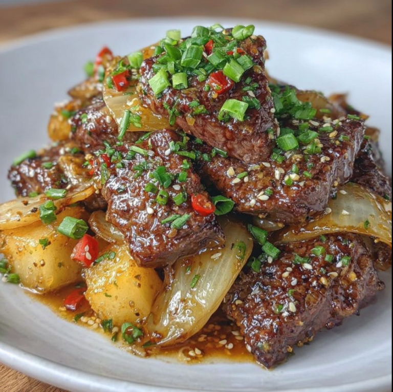 Chinese Pepper Steak with Onions