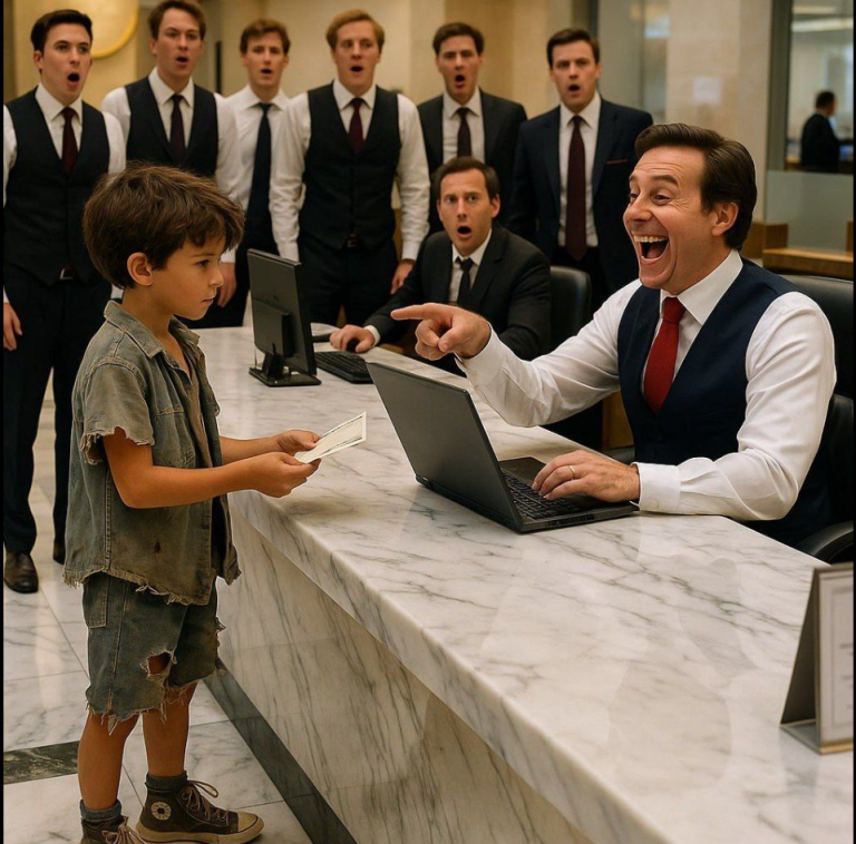 UN GARÇON AUX CHAUSSURES USÉES ENTRE DANS UNE BANQUE POUR CONSULTER SON COMPTE — LE DIRECTEUR RIT… JUSQU’À CE QU’IL VOIE LES CHIFFRES