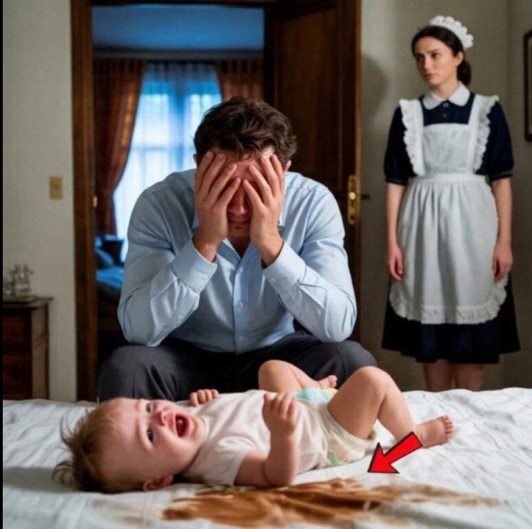 La pauvre nourrice monta à l’étage, inquiète de ce qui faisait pleurer le bébé avec tant de force, et fut bouleversée par ce qu’elle vit.