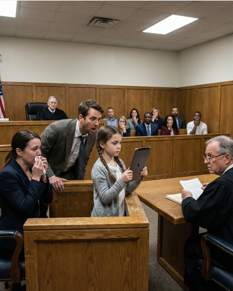 Mon mari a demandé le divorce, et ma fille de dix ans a demandé au juge : « Votre Honneur, puis-je vous montrer quelque chose que maman ne sait pas ? »