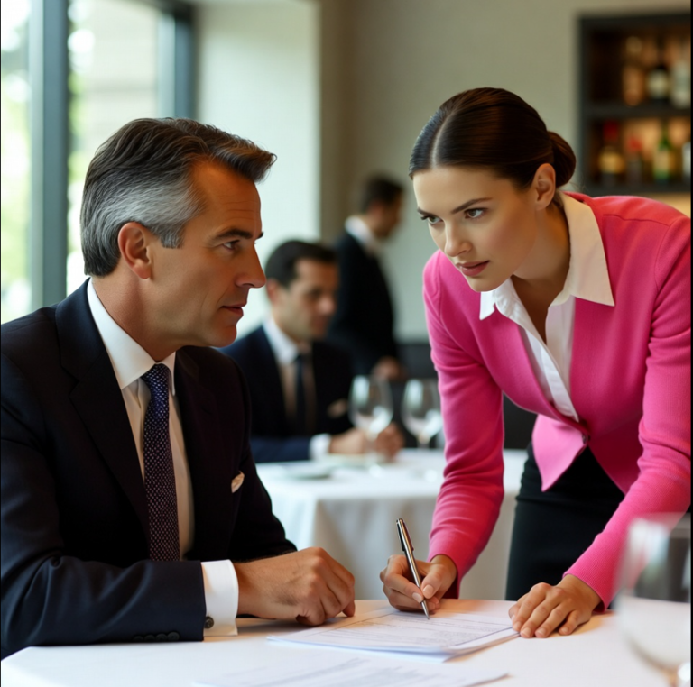 Un homme d'affaires était sur le point de signer des papiers de faillite lorsqu'une serveuse a remarqué une erreur qui a tout changé…