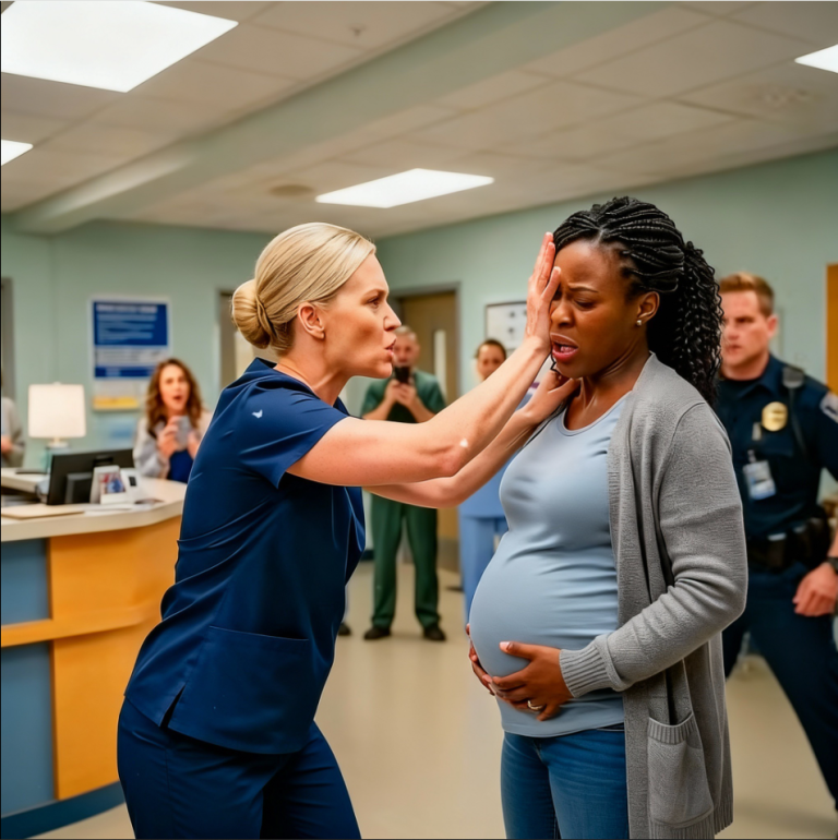 « Une infirmière blanche gifle une femme noire enceinte aux urgences… ignorant que son mari dirige la ville ! »
