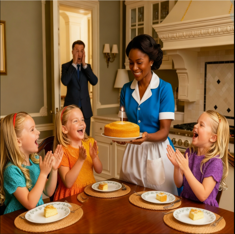 Le millionnaire rentre chez lui plus tôt que prévu… et ne peut retenir ses larmes en voyant la nounou avec les quadruplés.