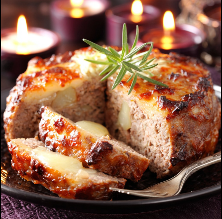 Cheesy Potato Meatloaf Bake