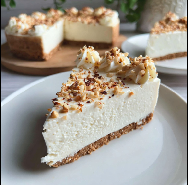 Creamy Hazelnut Cheesecake (No-Bake)