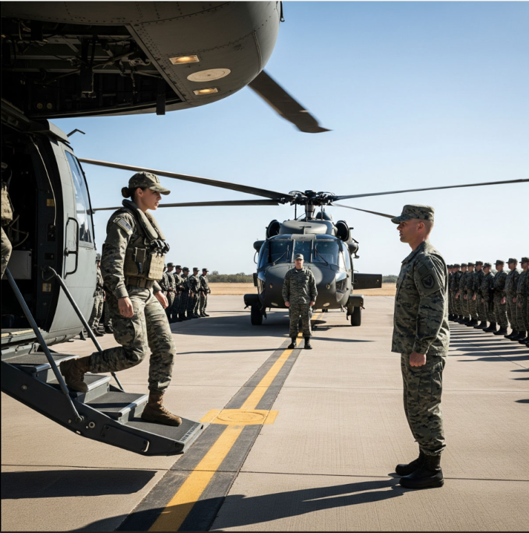 « Elle a été renvoyée de l’entraînement… Quelques heures plus tard, un hélicoptère Black Hawk des SEAL a atterri sur le terrain de parade. »